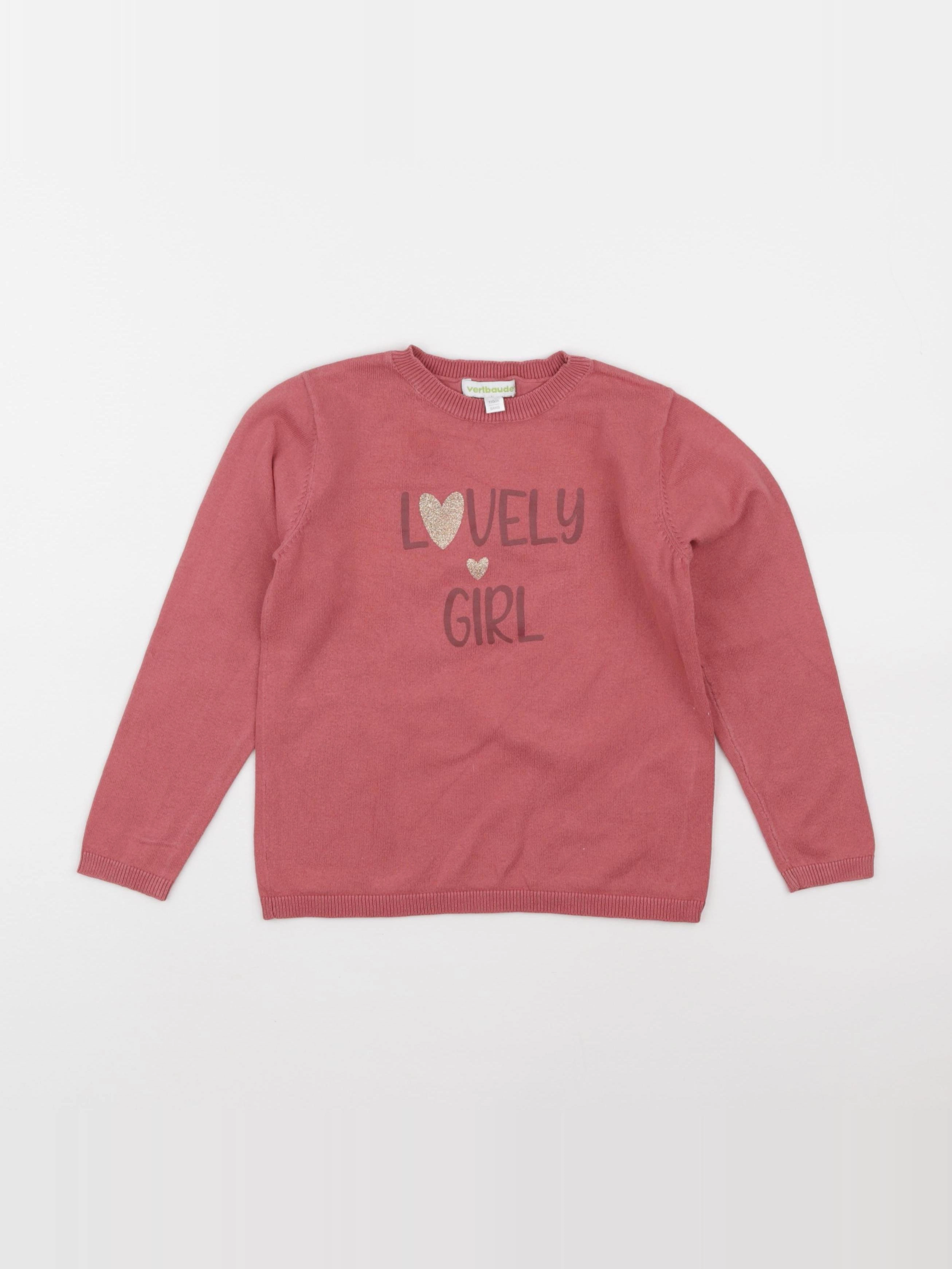 Vertbaudet - pull rouge - 5 ans