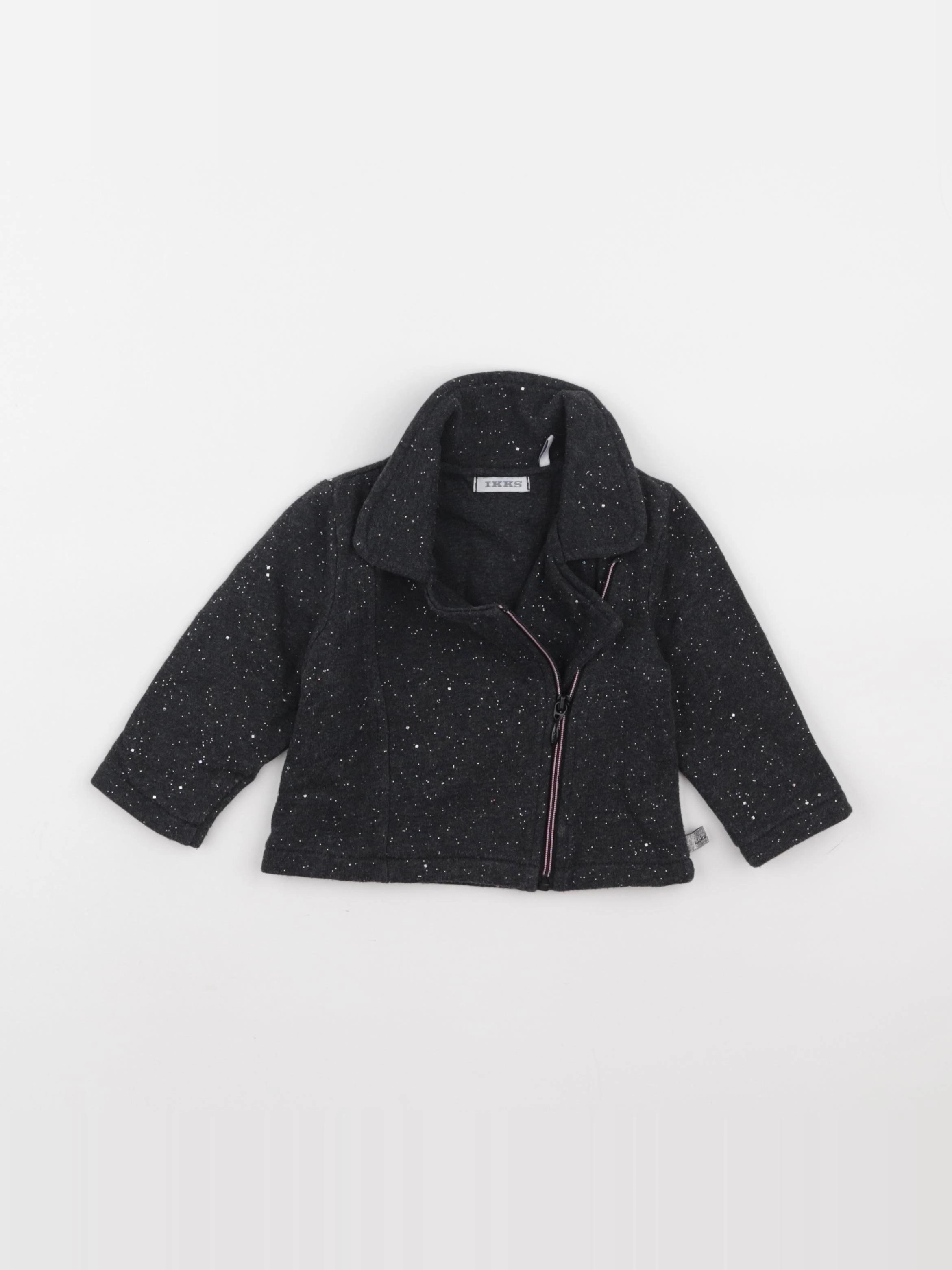 IKKS - sweat gris, argent - 12 mois