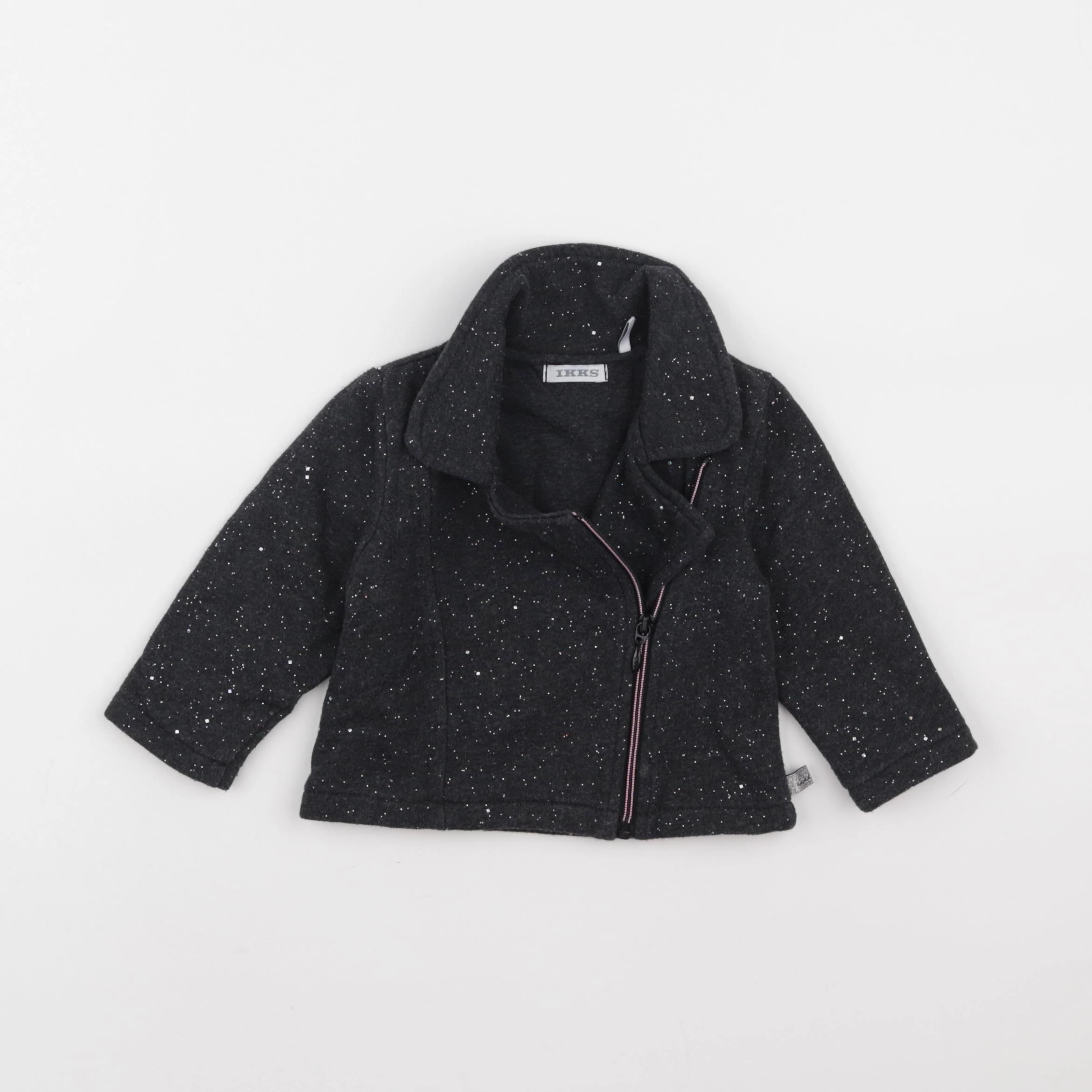 IKKS - sweat gris, argent - 12 mois