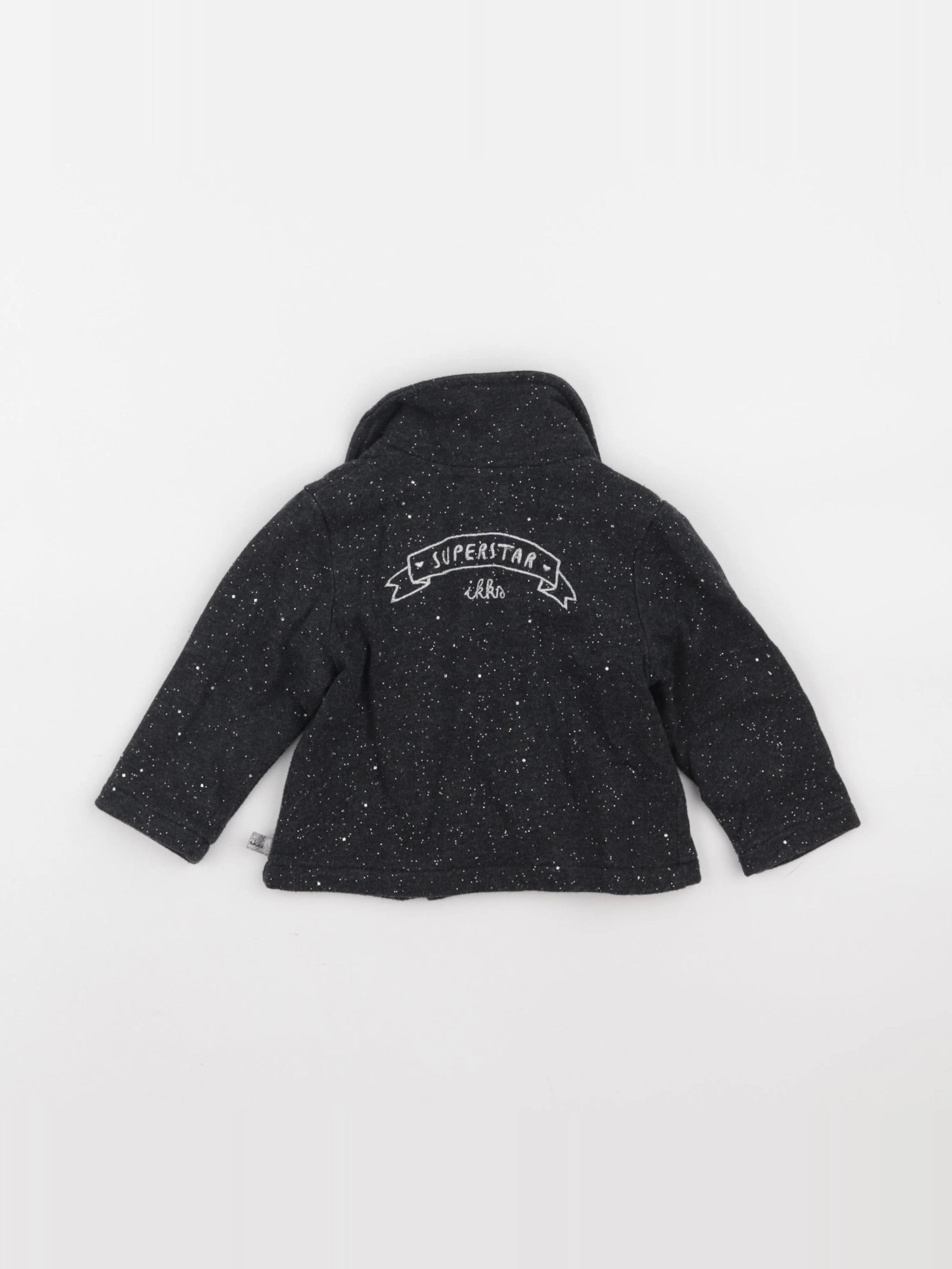 IKKS - sweat gris, argent - 12 mois