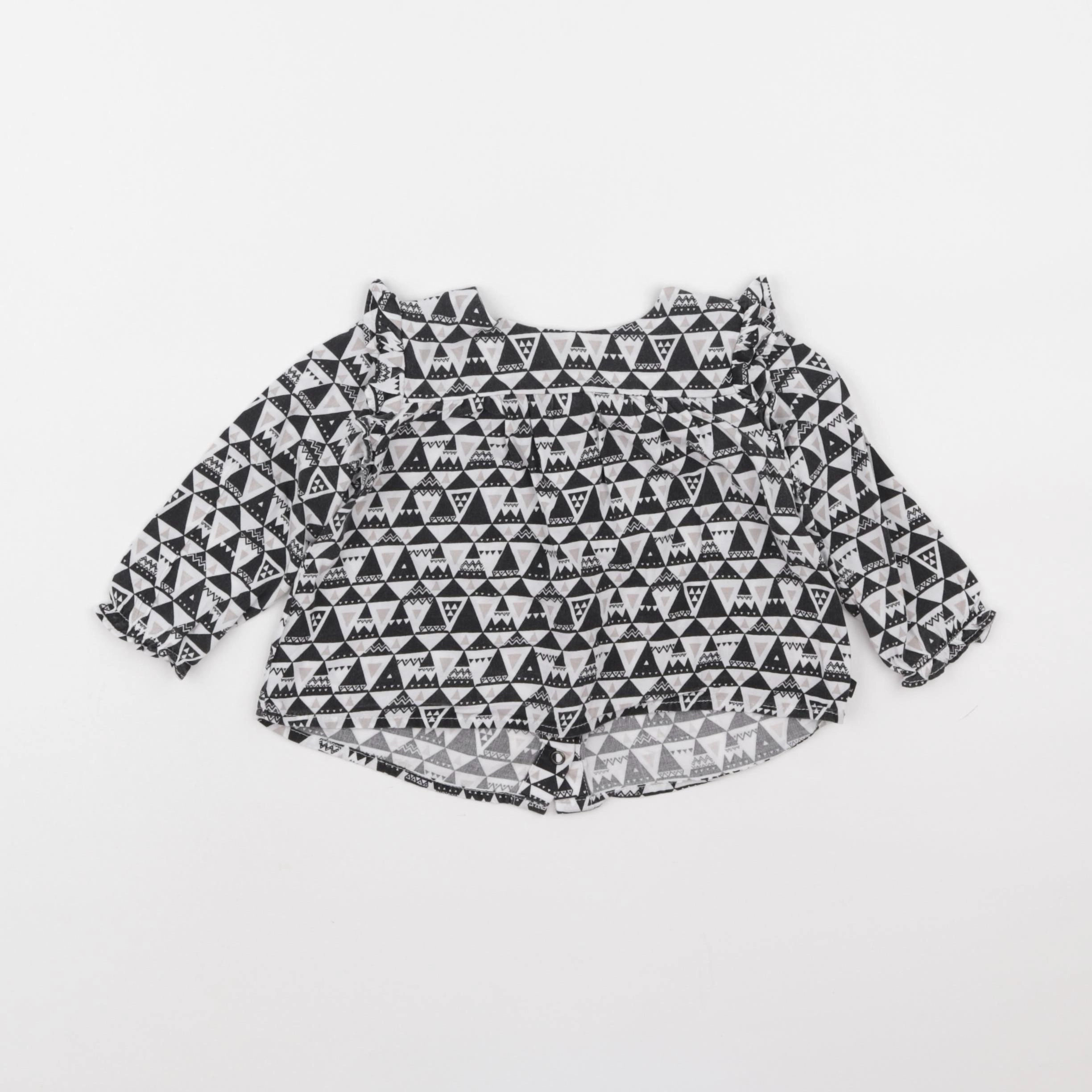 IKKS - blouse blanc, noir - 12 mois