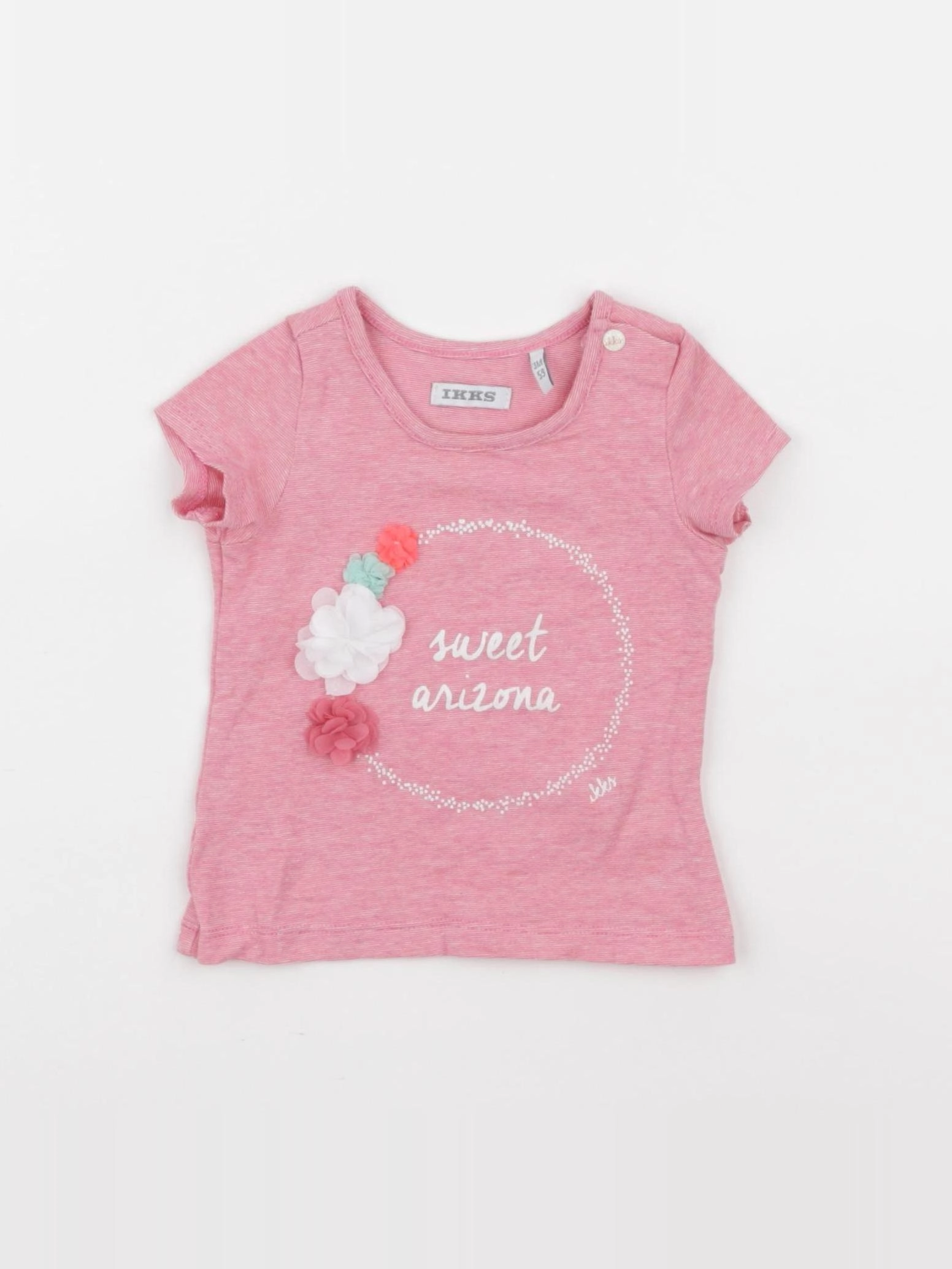 IKKS - tee-shirt rose - 3 mois