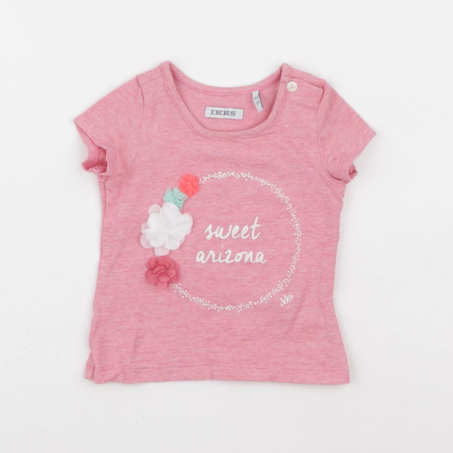IKKS - tee-shirt rose - 3 mois