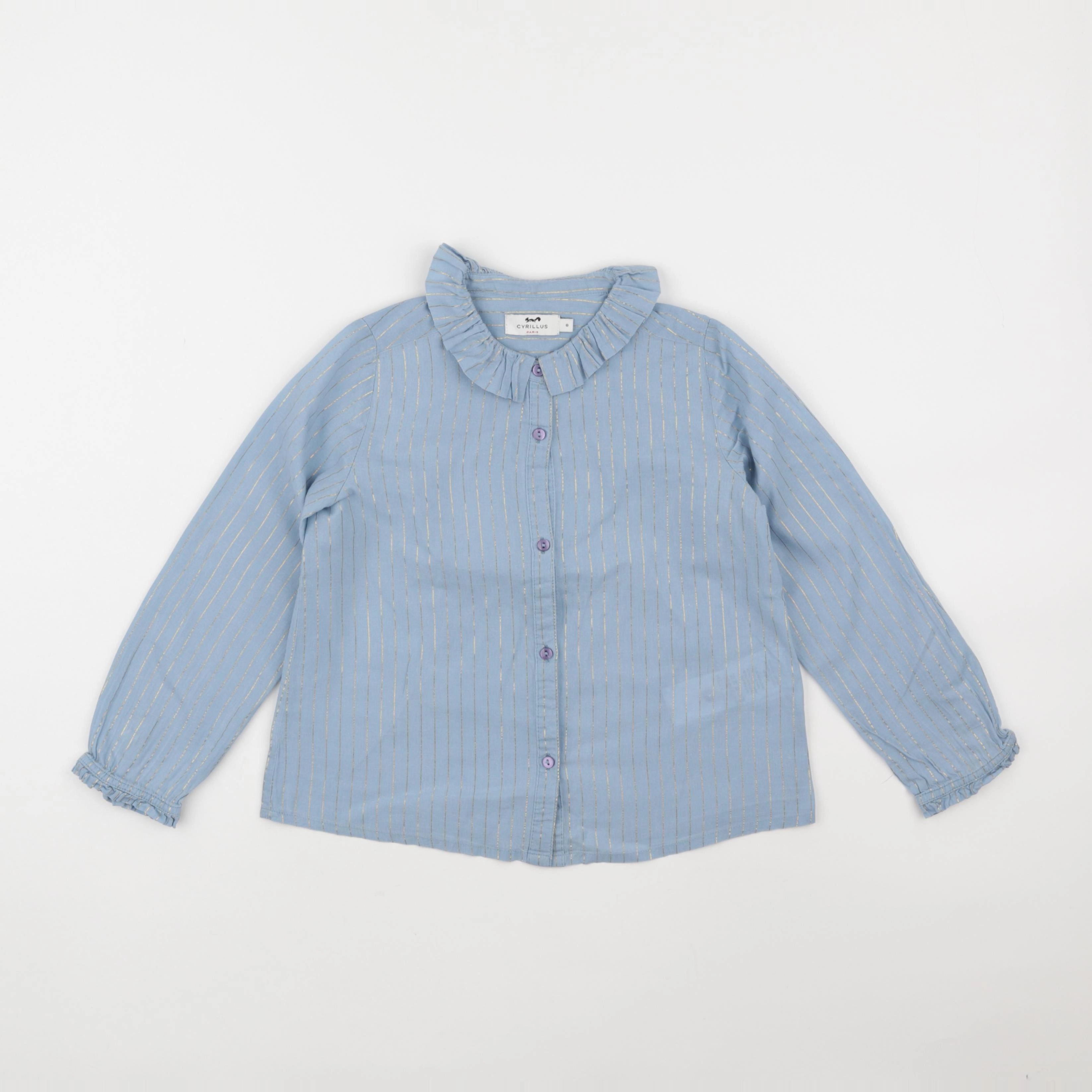 Cyrillus - blouse bleu, or - 8 ans