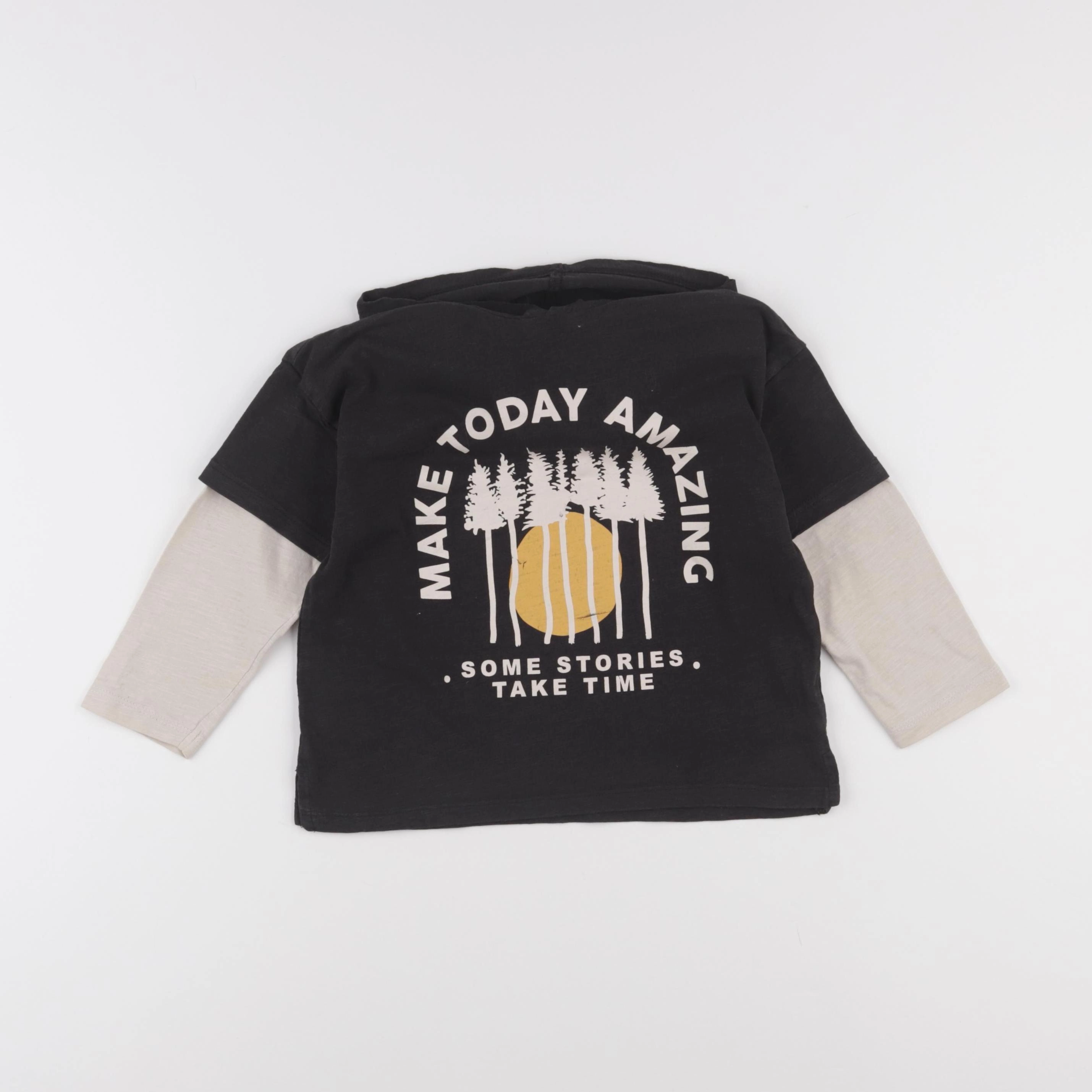 Zara - tee-shirt noir - 2/3 ans