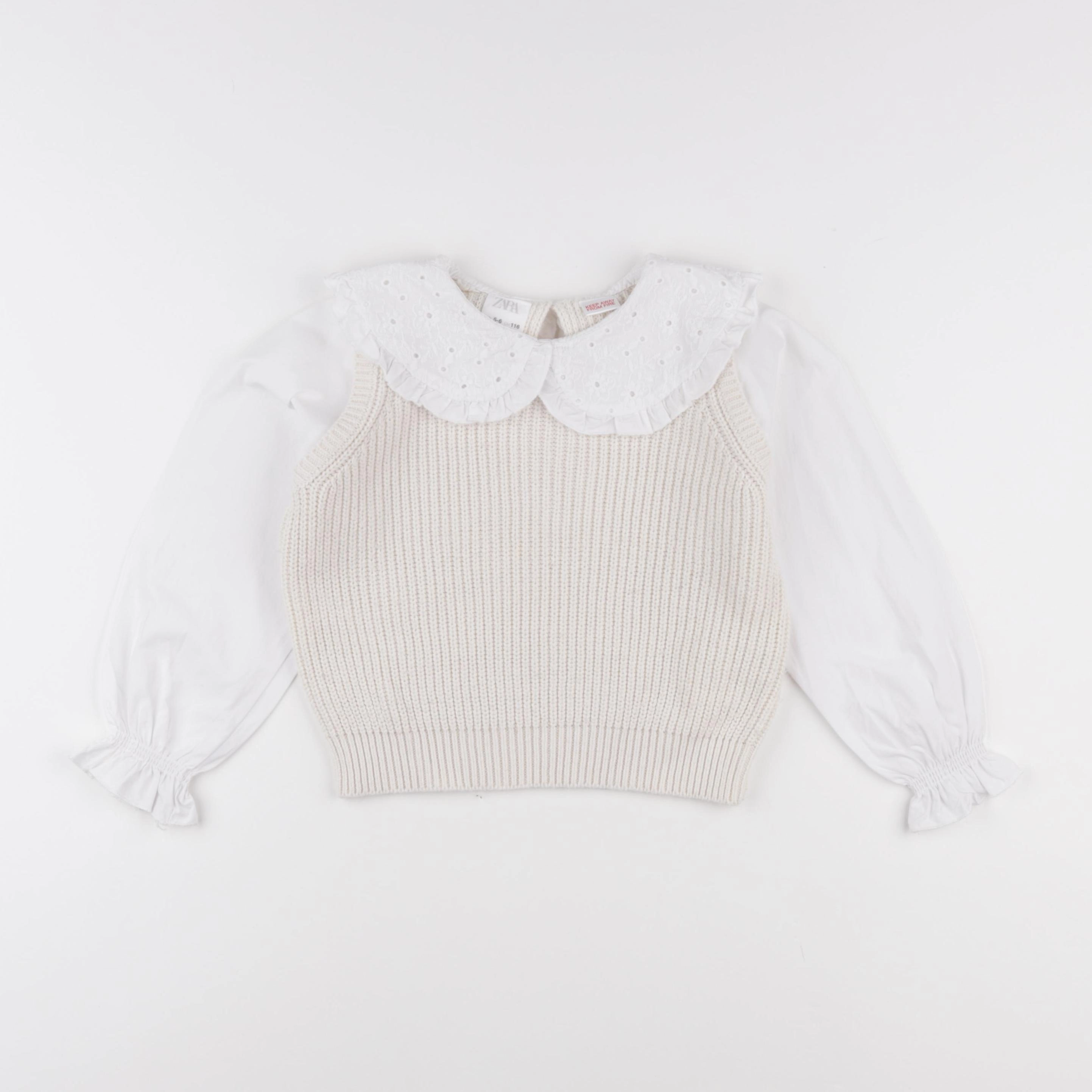 Zara - pull beige - 5/6 ans