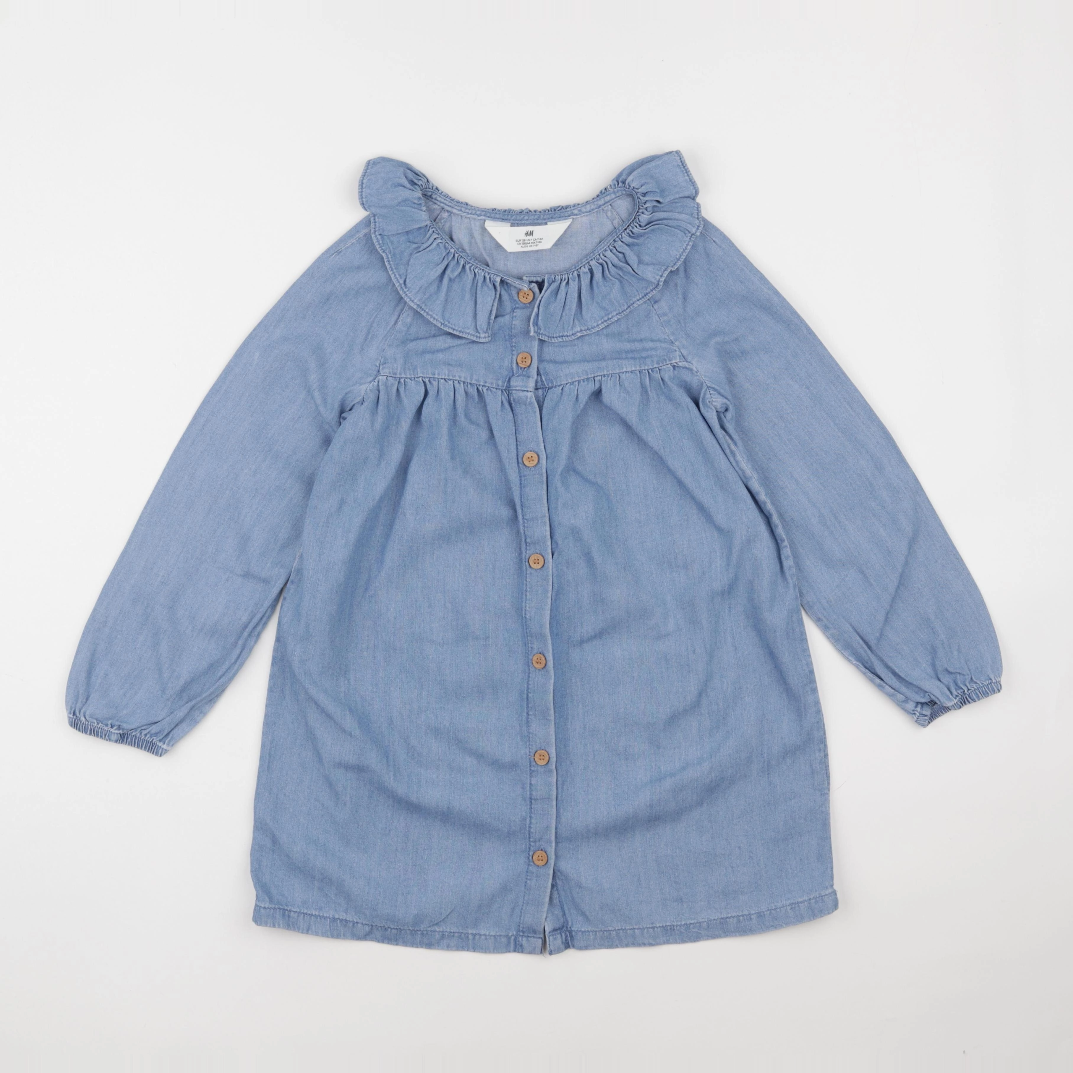 H&M - robe bleu - 7/8 ans