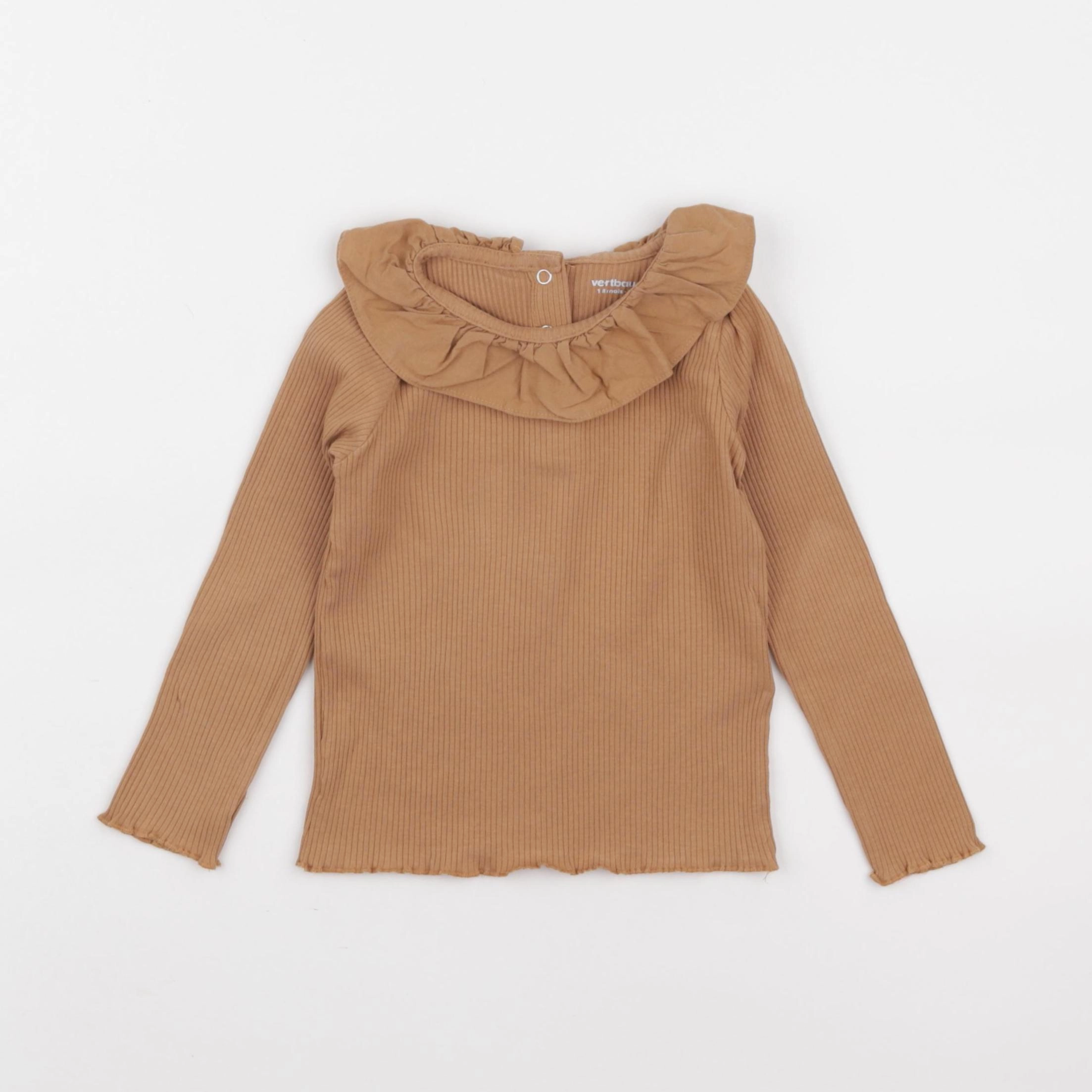 Vertbaudet - tee-shirt marron - 18 mois