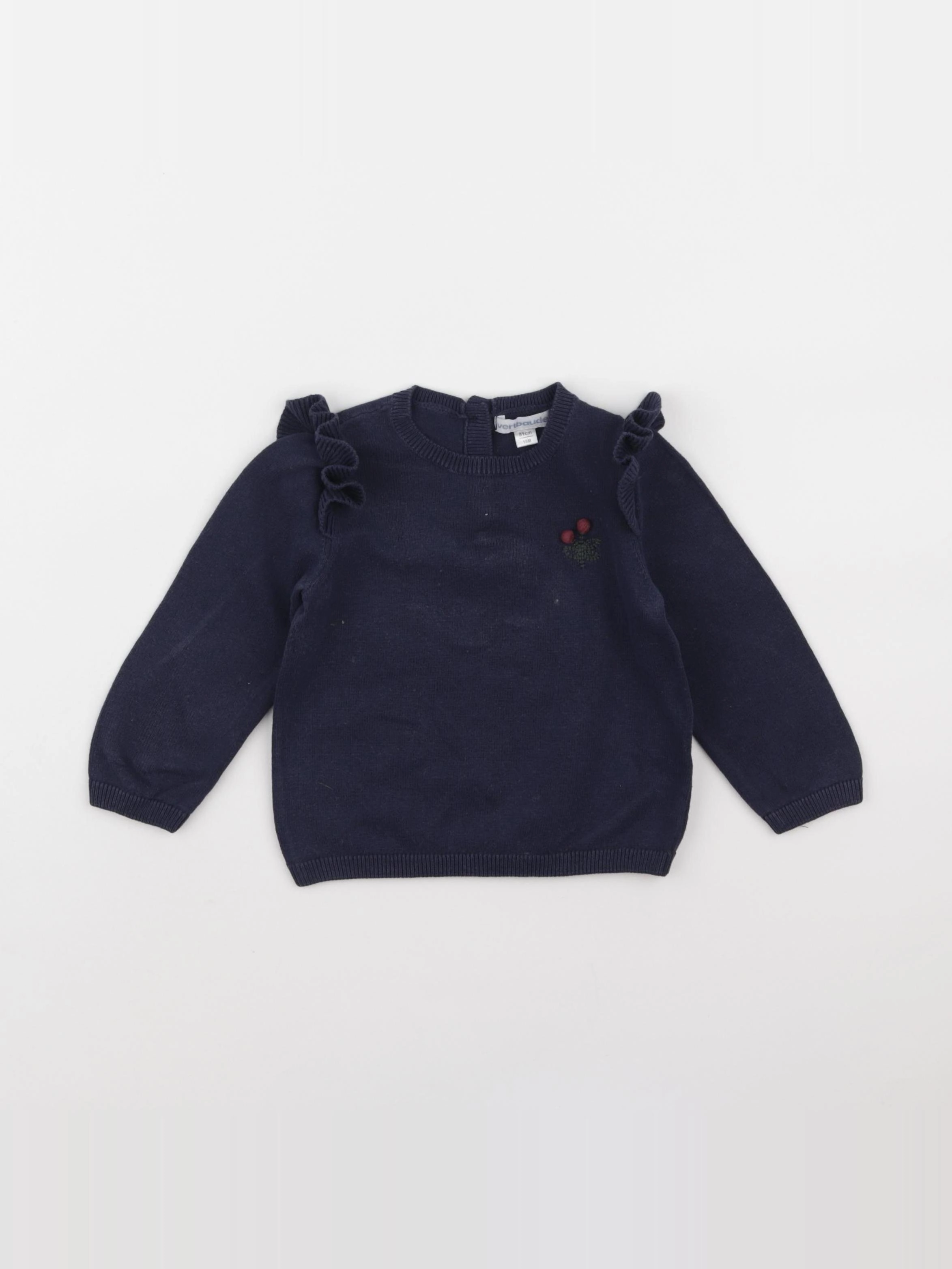 Vertbaudet - pull bleu - 18 mois