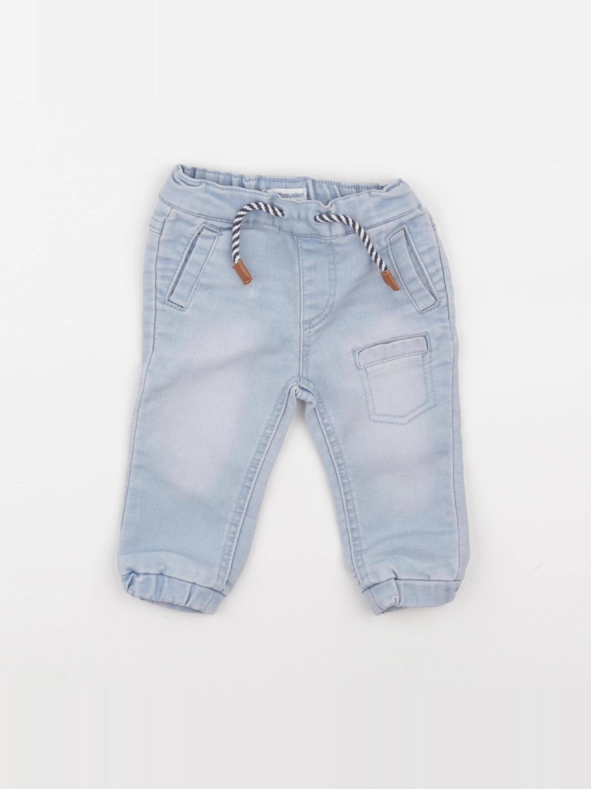Vertbaudet - pantalon bleu - 9 mois