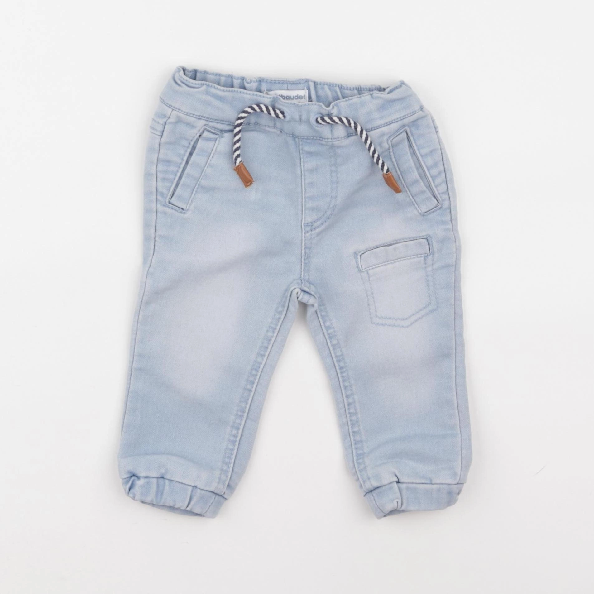 Vertbaudet - pantalon bleu - 9 mois