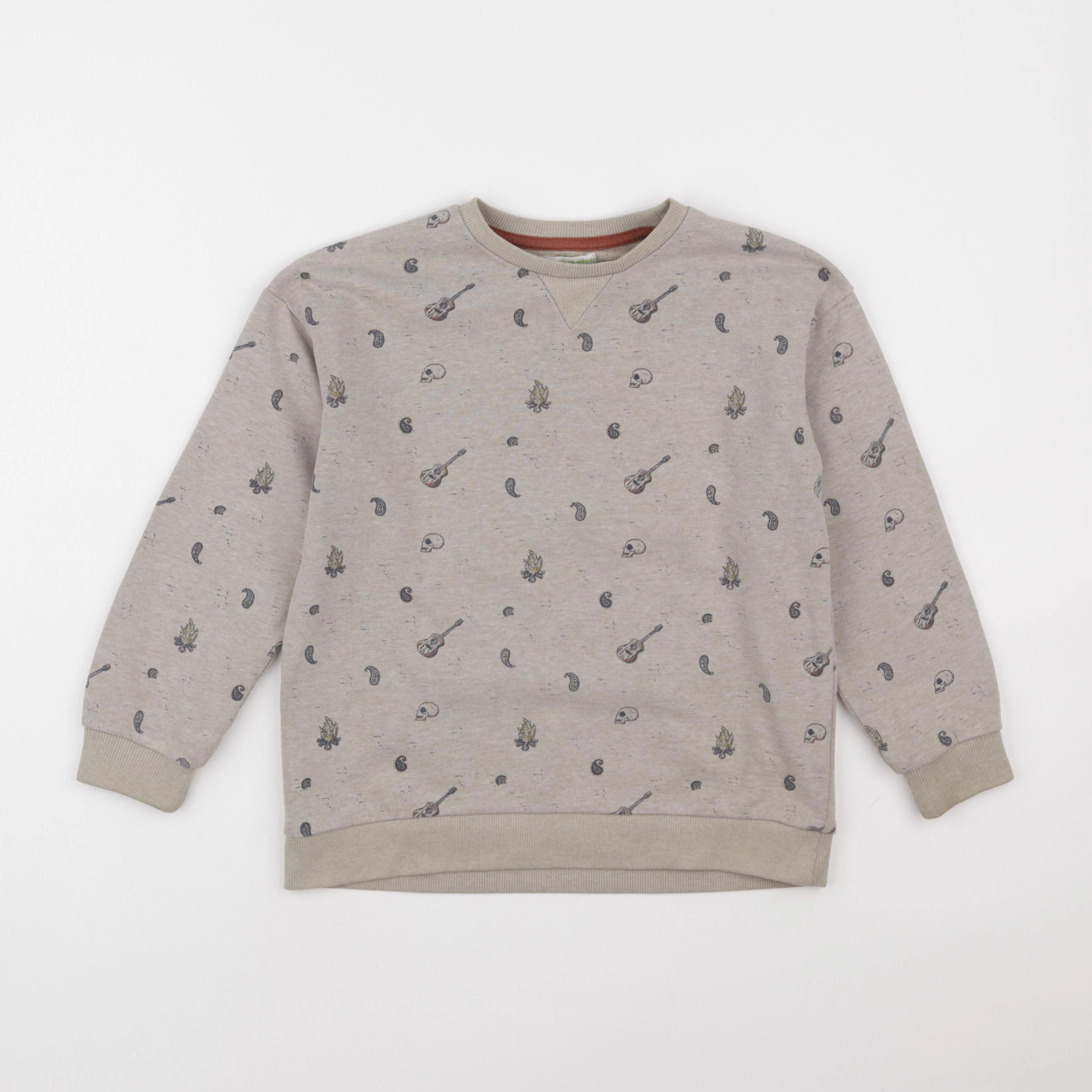 Vertbaudet - sweat marron - 8 ans