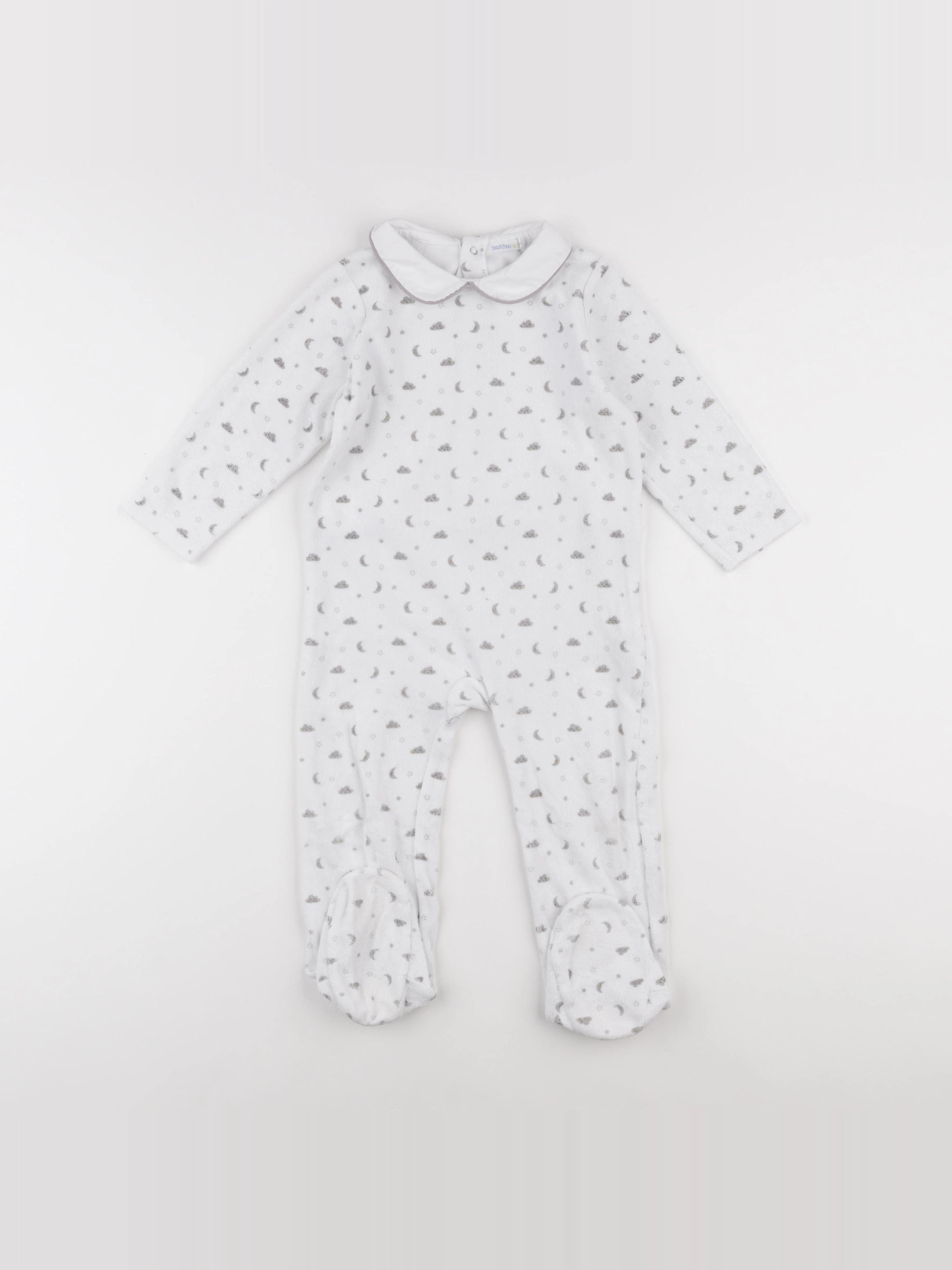 Boutchou - pyjama velours blanc - 24 mois