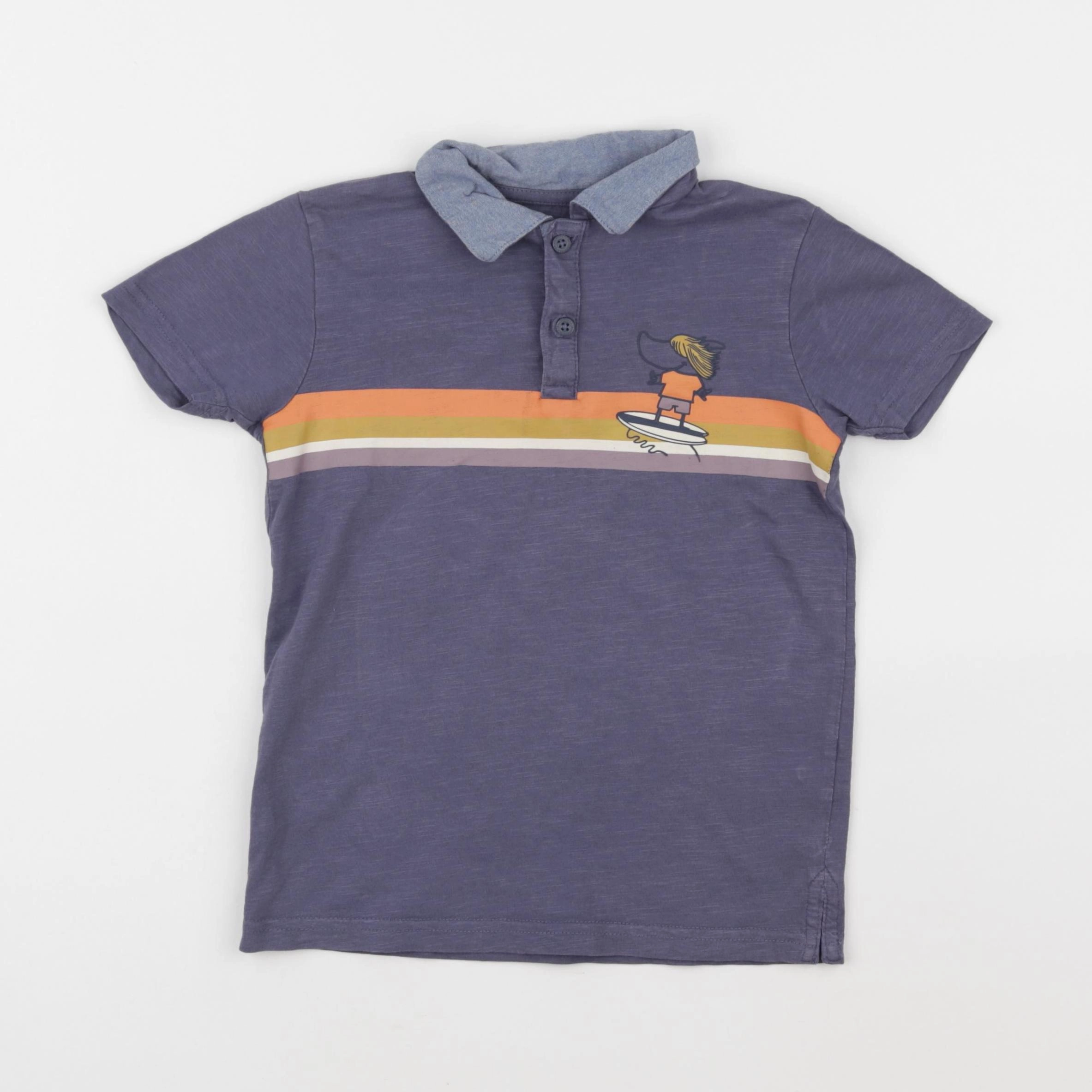 Vertbaudet - polo bleu - 6 ans