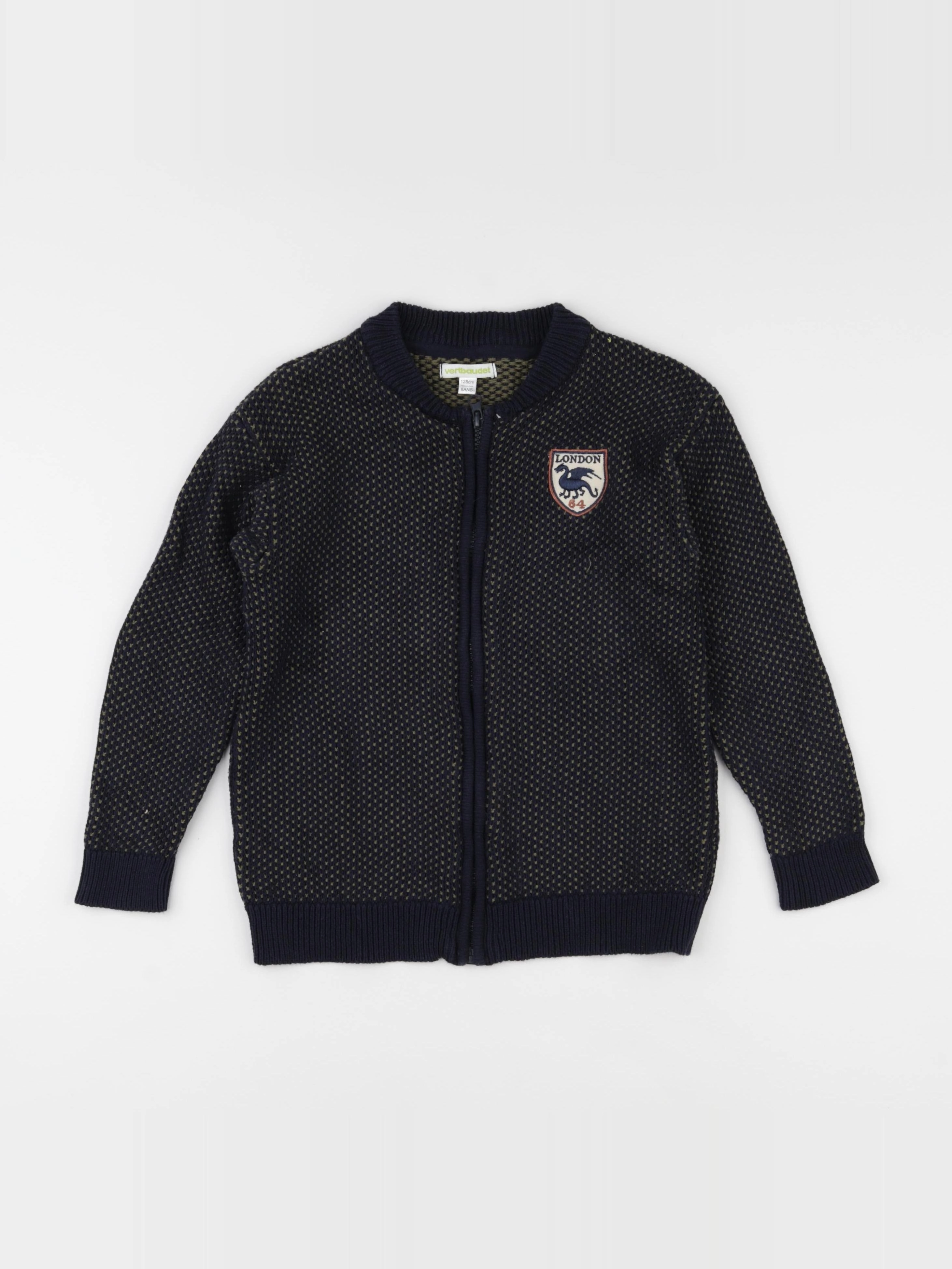 Vertbaudet - gilet bleu - 8 ans