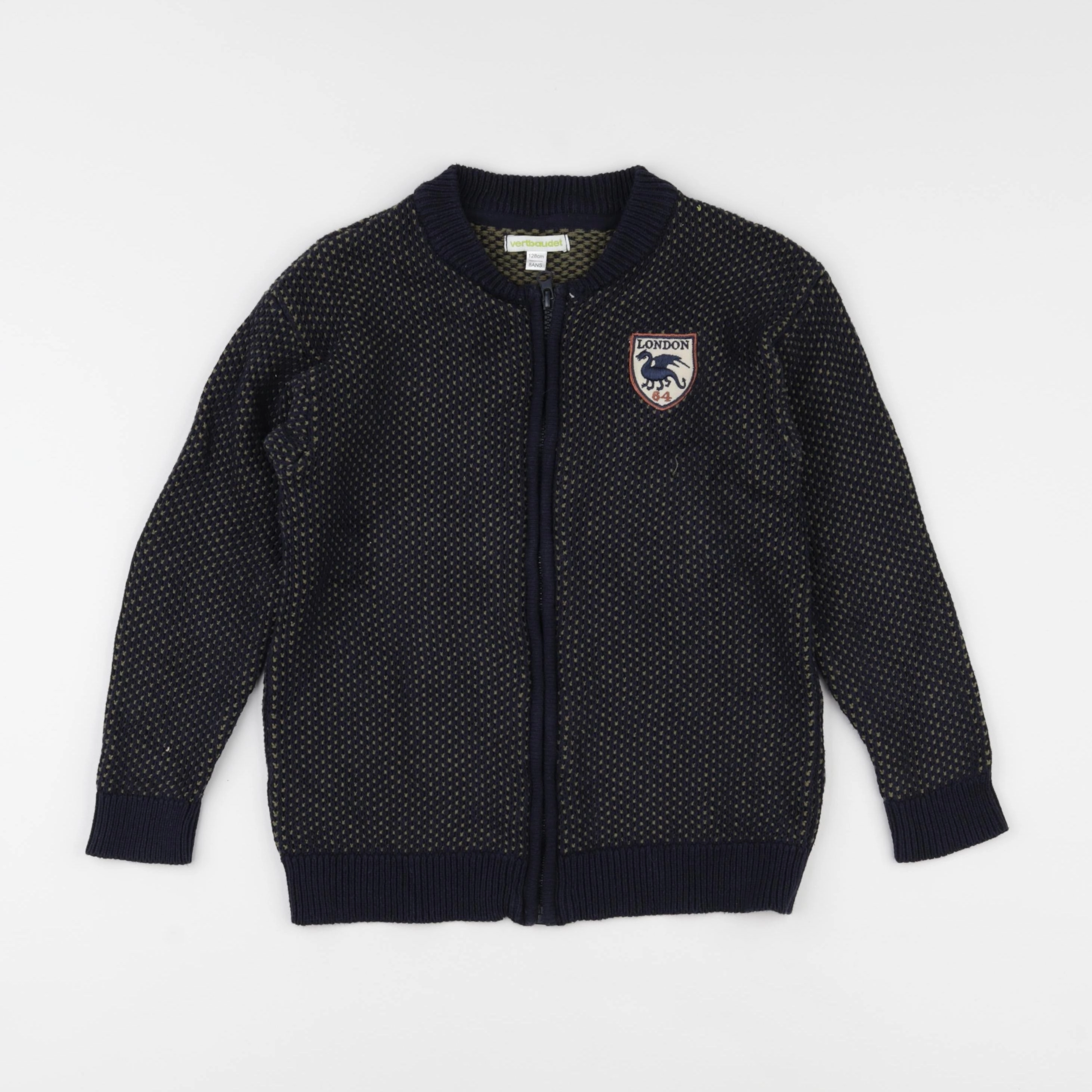 Vertbaudet - gilet bleu - 8 ans
