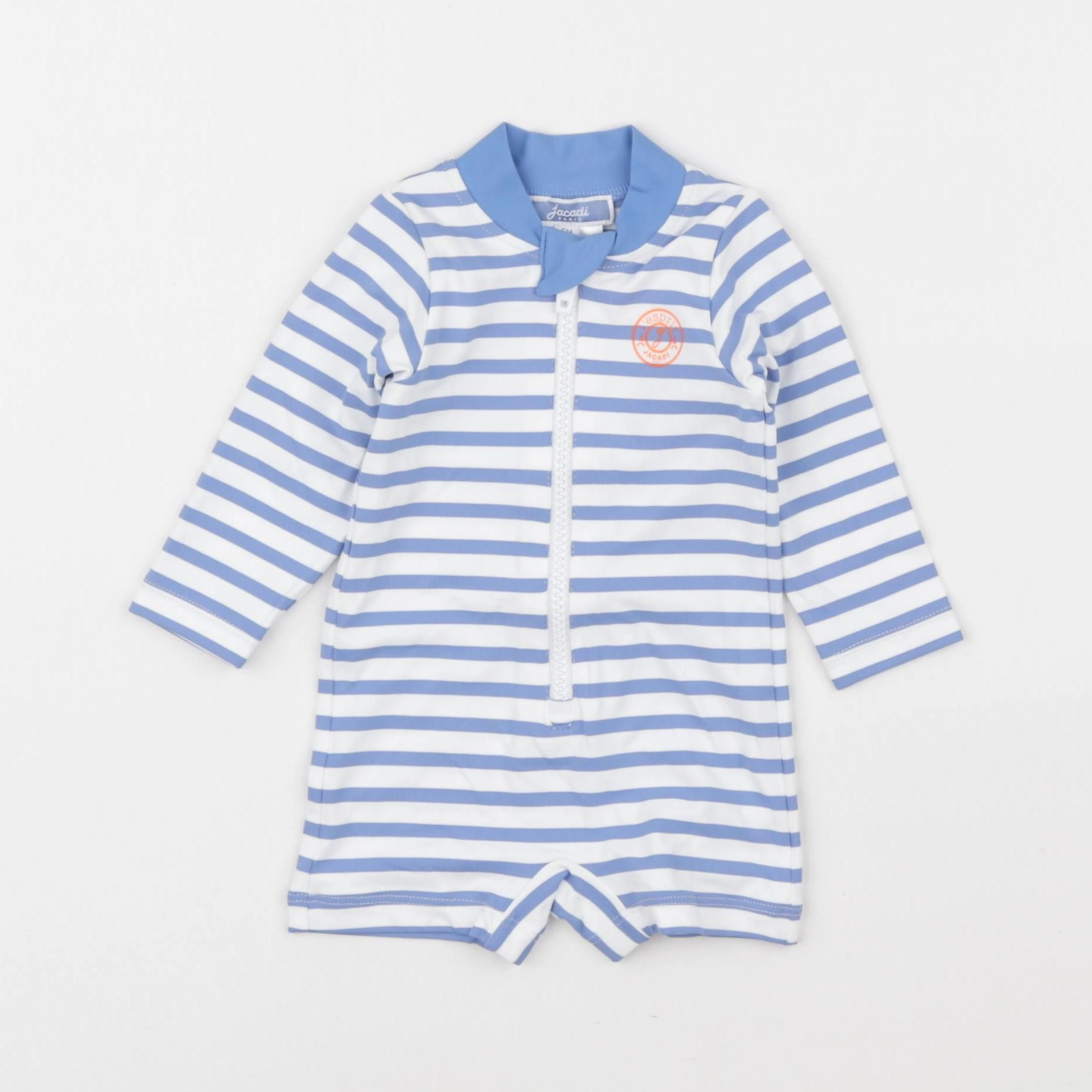 Jacadi - combi de bain bleu, blanc - 6 mois
