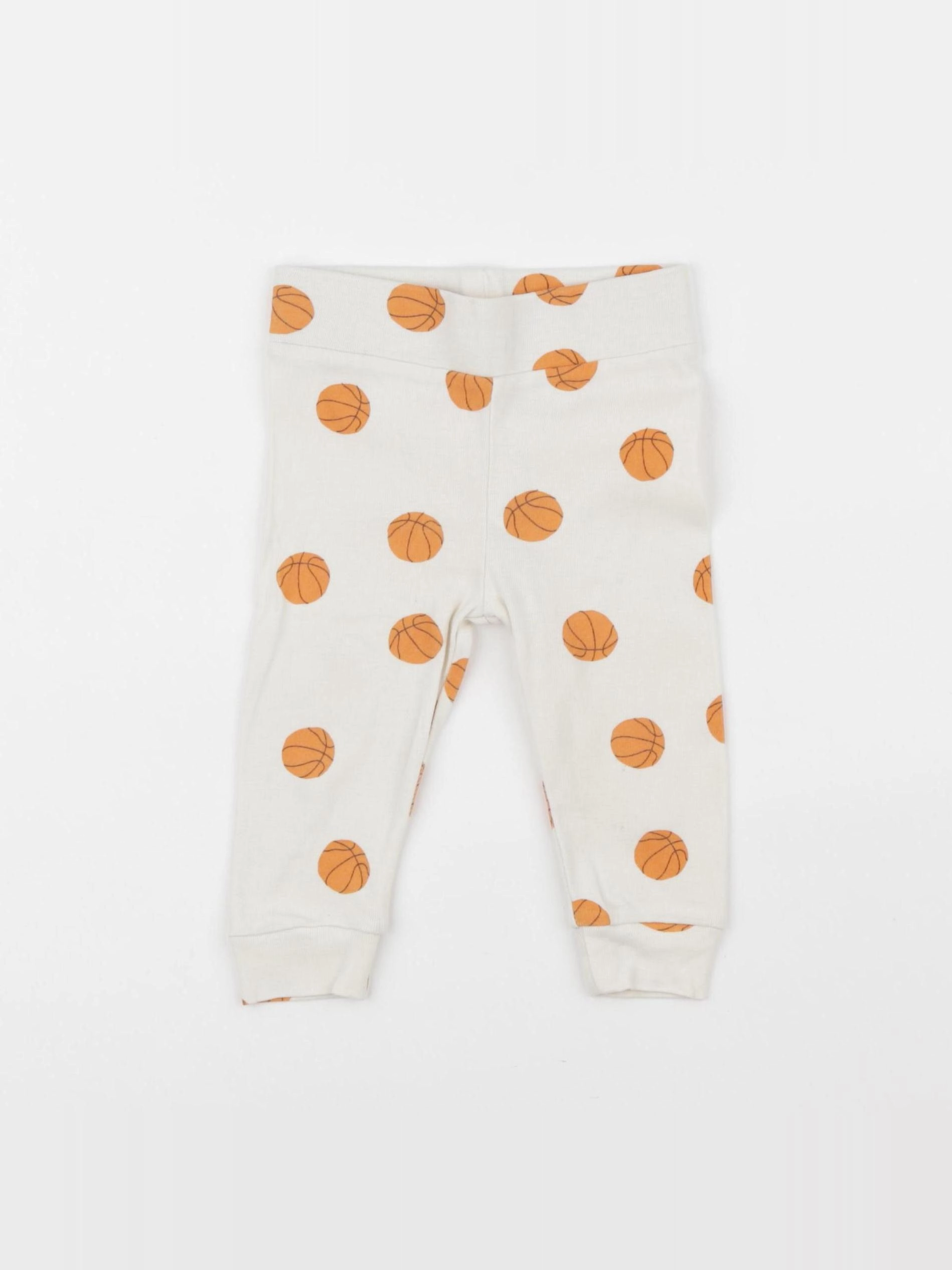 Mini Rodini - legging blanc, orange - 3/6 mois
