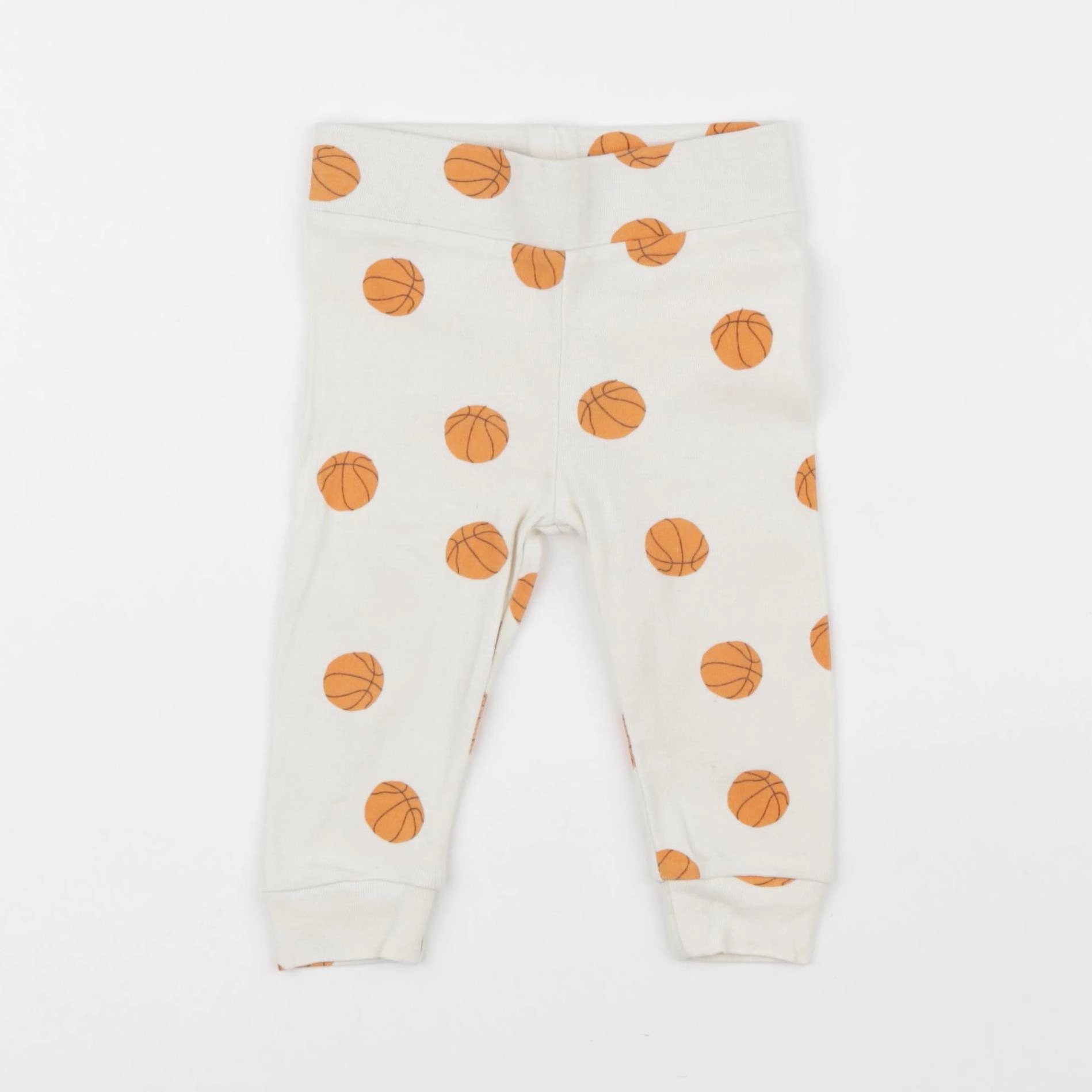 Mini Rodini - legging blanc, orange - 3/6 mois