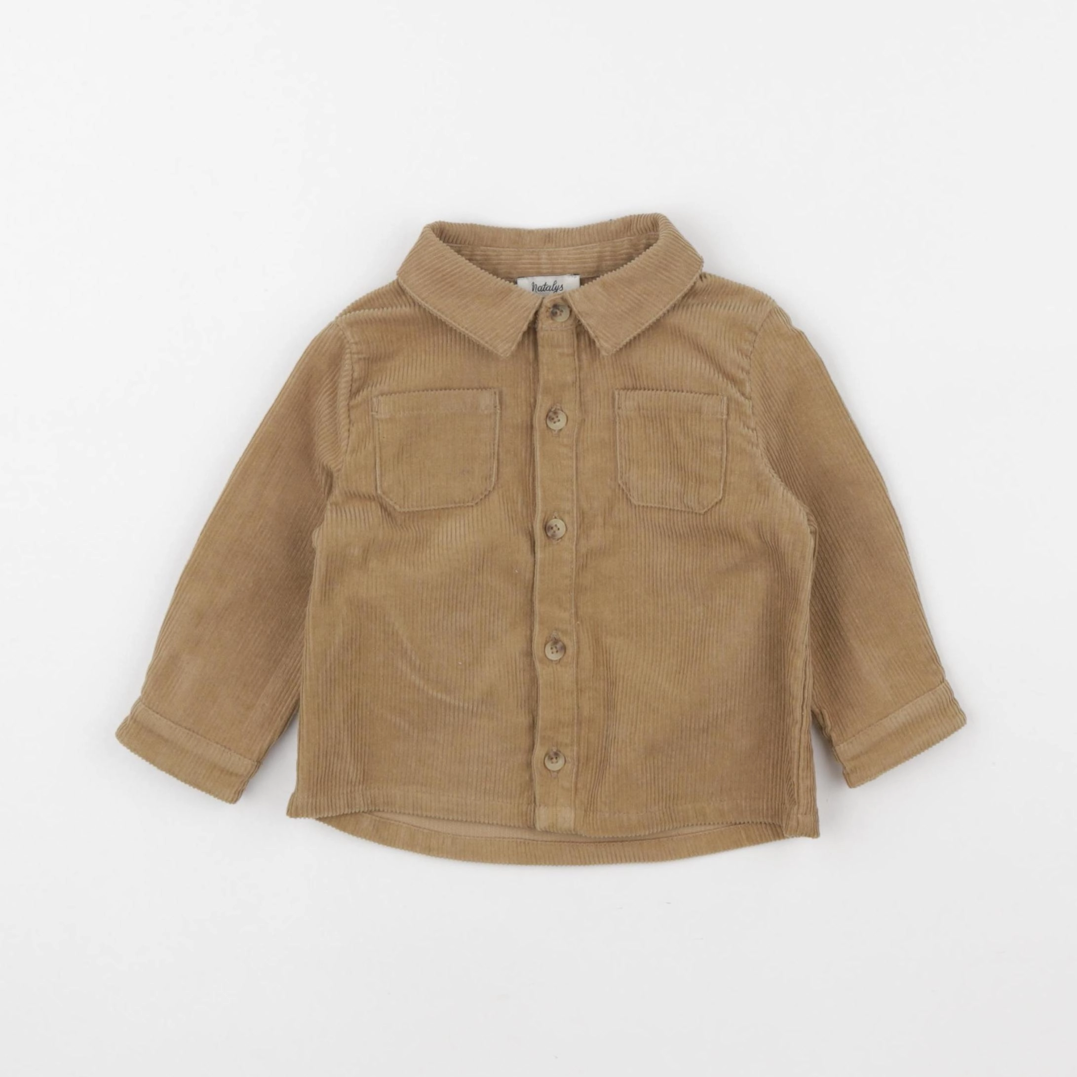 Natalys - chemise marron - 6 mois