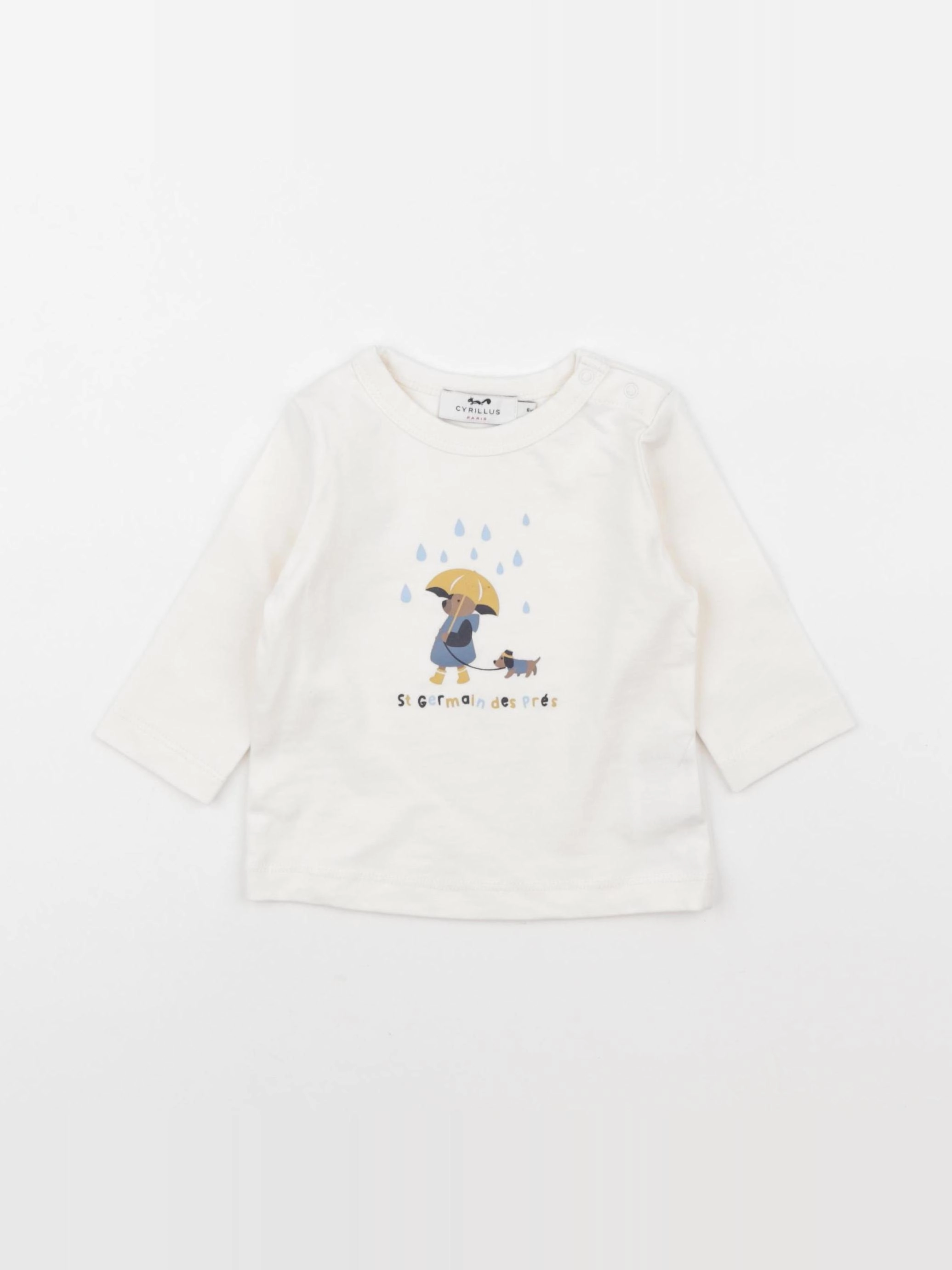 Cyrillus - tee-shirt blanc - 6 mois