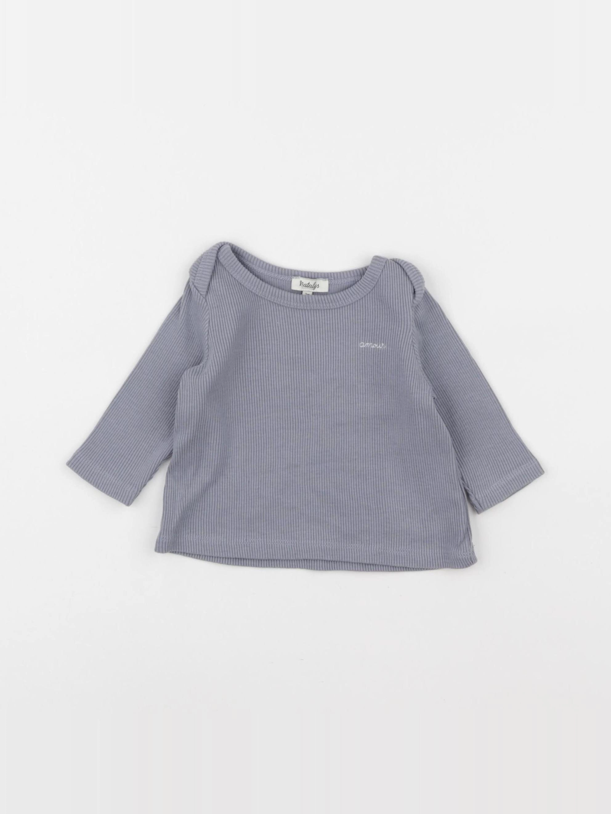 Natalys - tee-shirt bleu - 3 mois