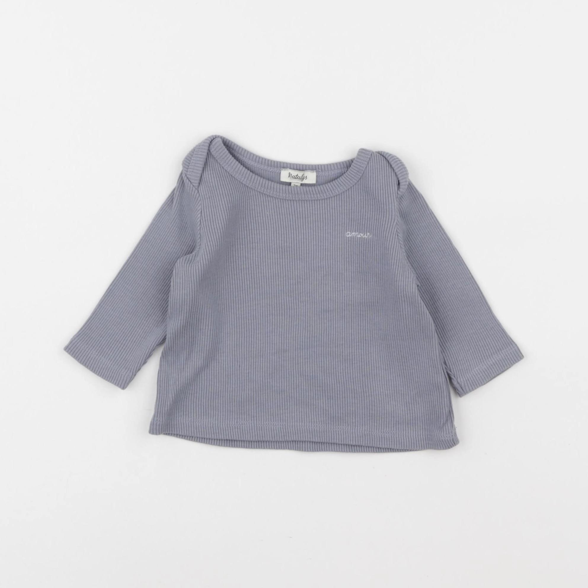 Natalys - tee-shirt bleu - 3 mois
