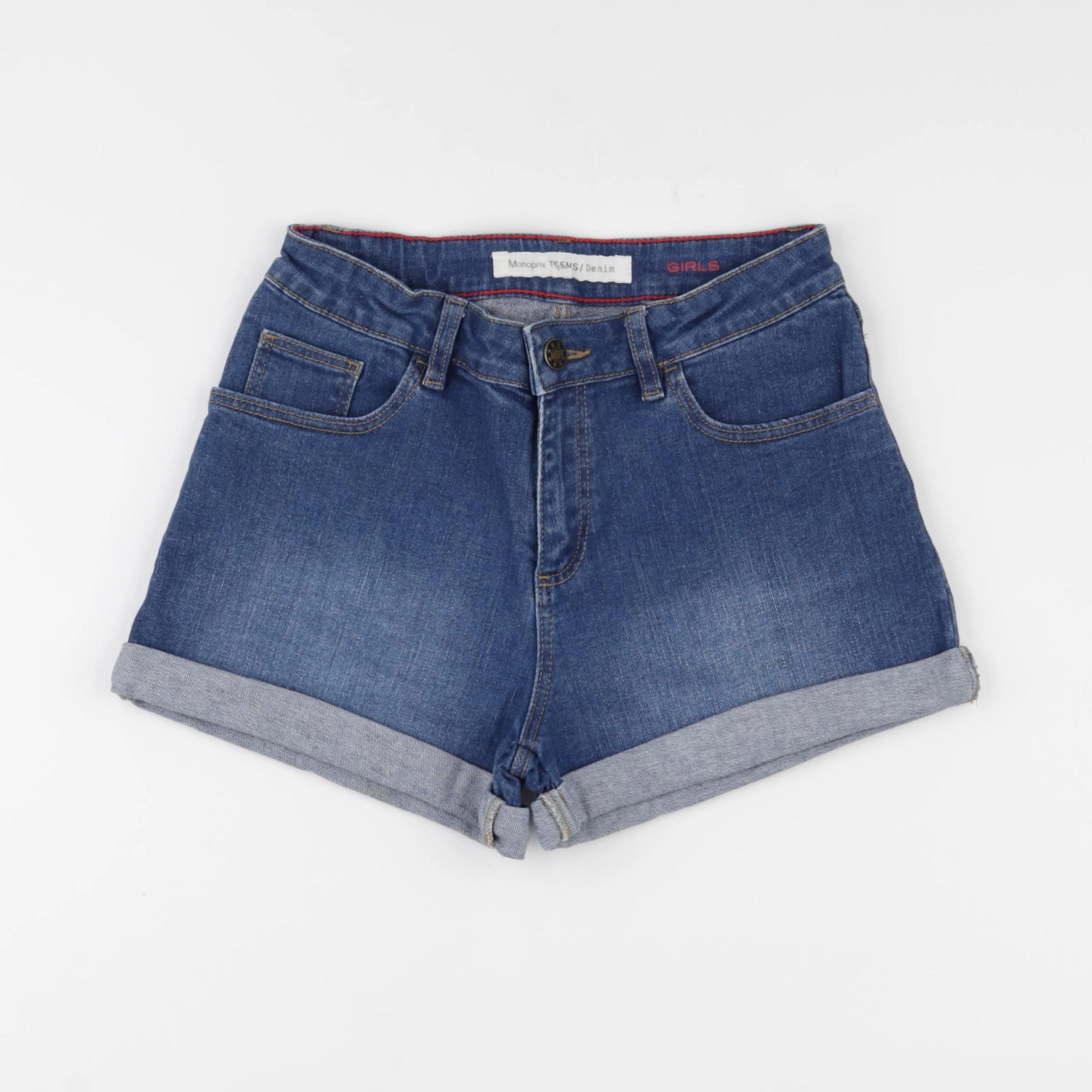 Monoprix - short bleu - 14 ans