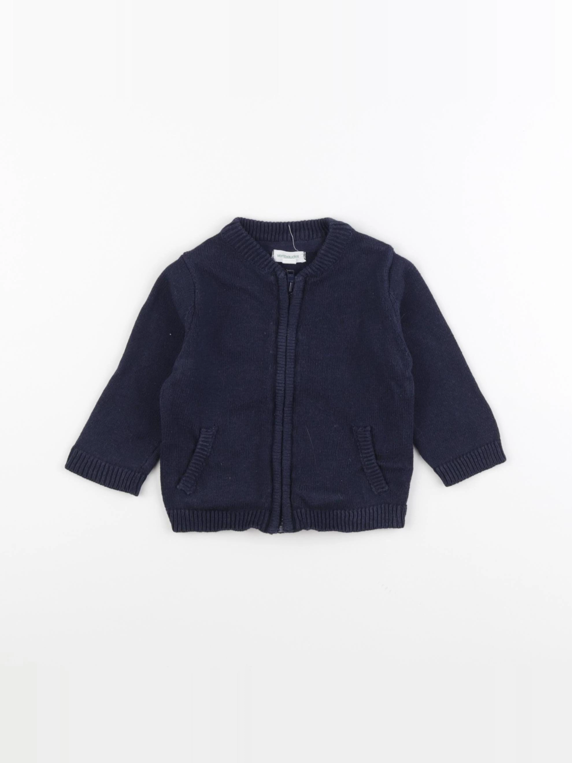 Vertbaudet - gilet bleu - 6 mois