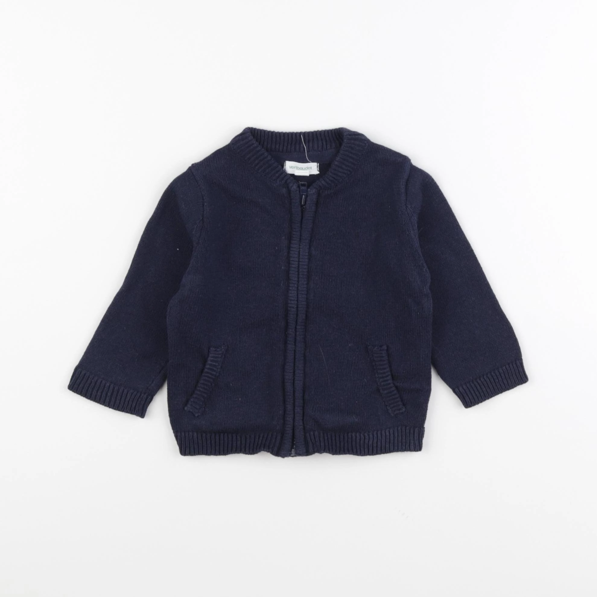 Vertbaudet - gilet bleu - 6 mois