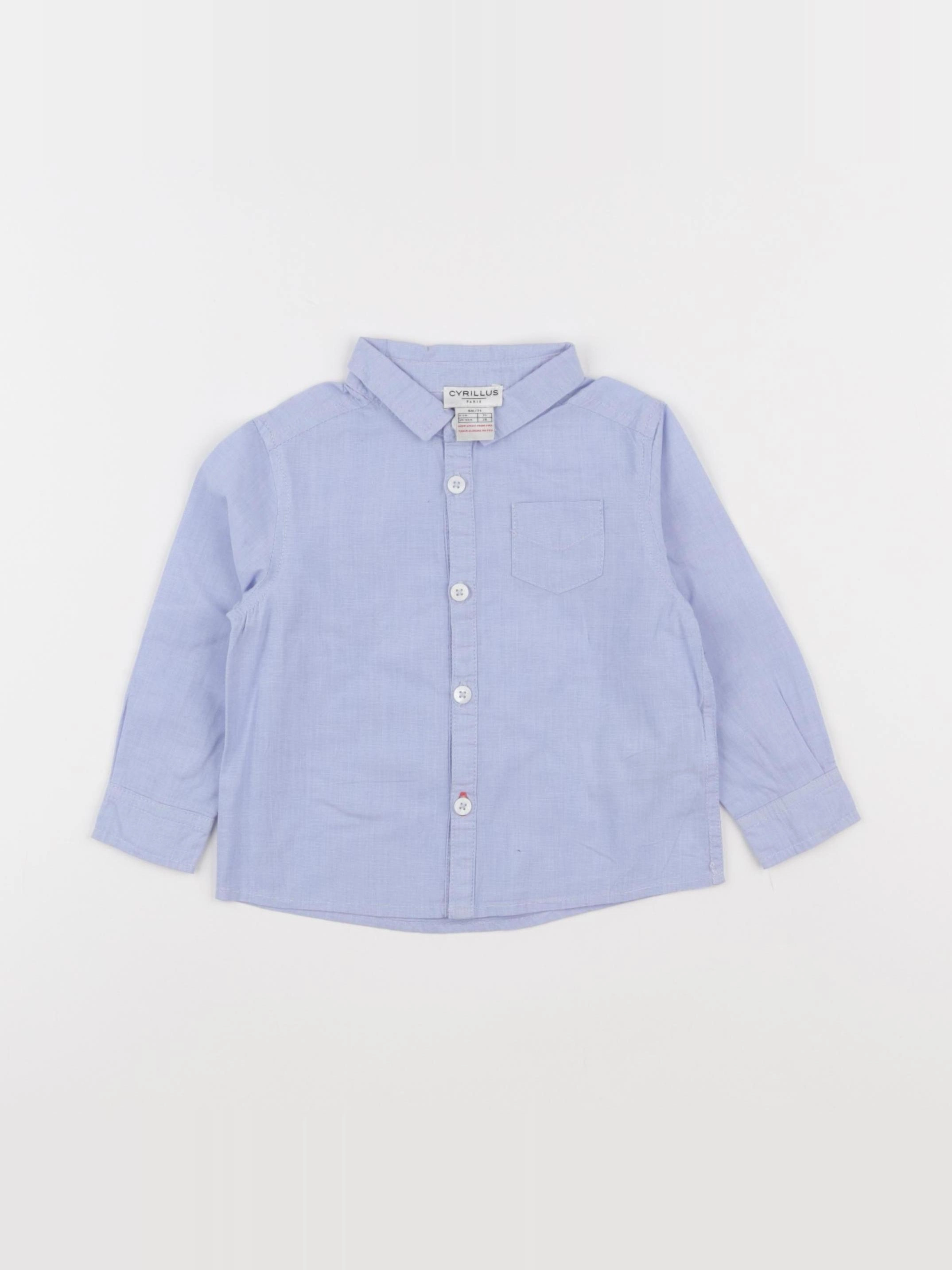 Cyrillus - chemise bleu - 9 mois