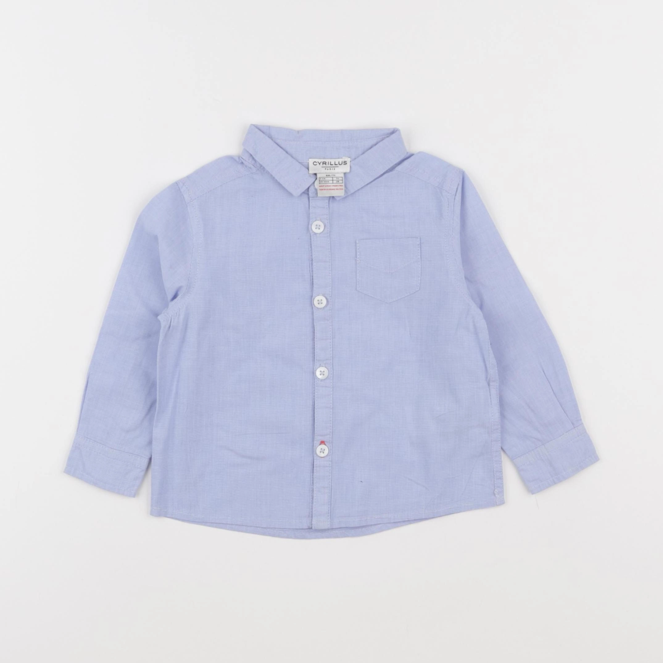 Cyrillus - chemise bleu - 9 mois