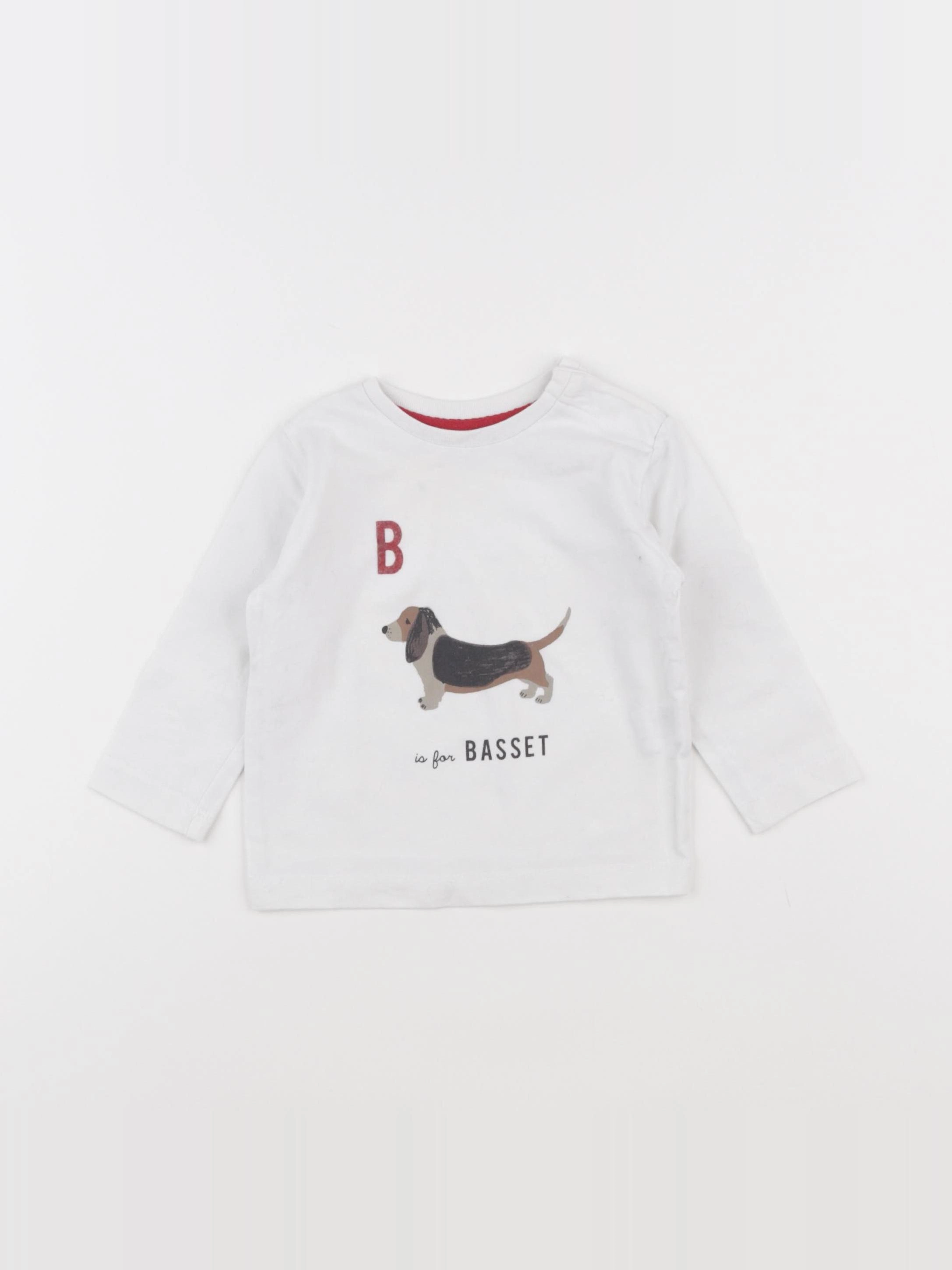 Boutchou - tee-shirt blanc - 9 mois
