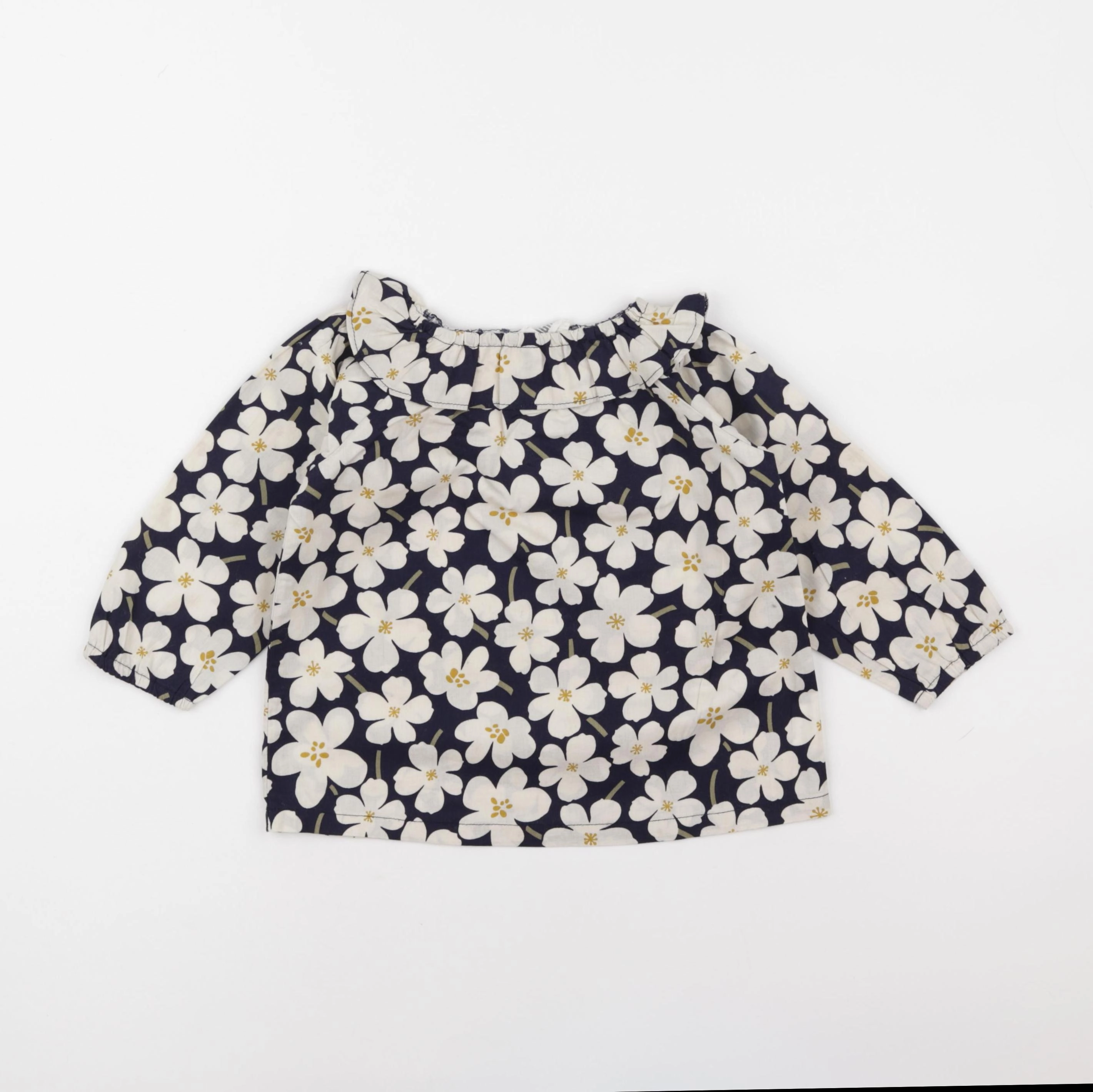 Frangin Frangine - blouse bleu - 3 ans