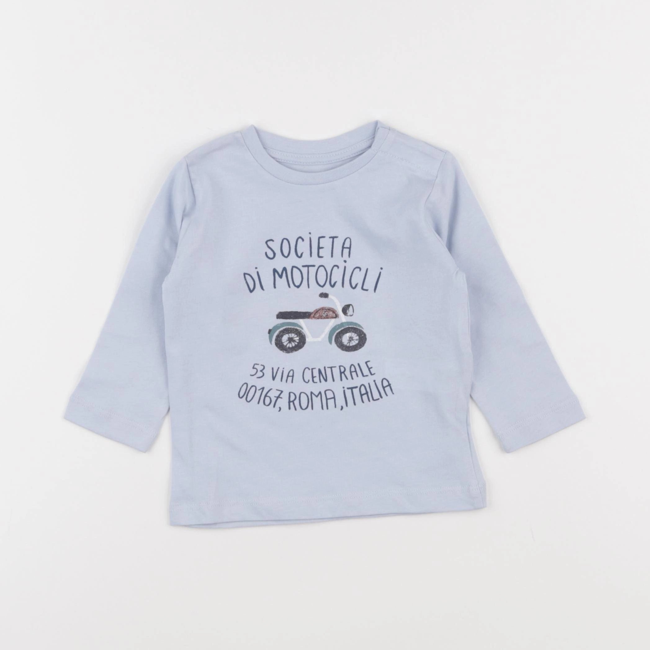 Boutchou - tee-shirt bleu - 9 mois
