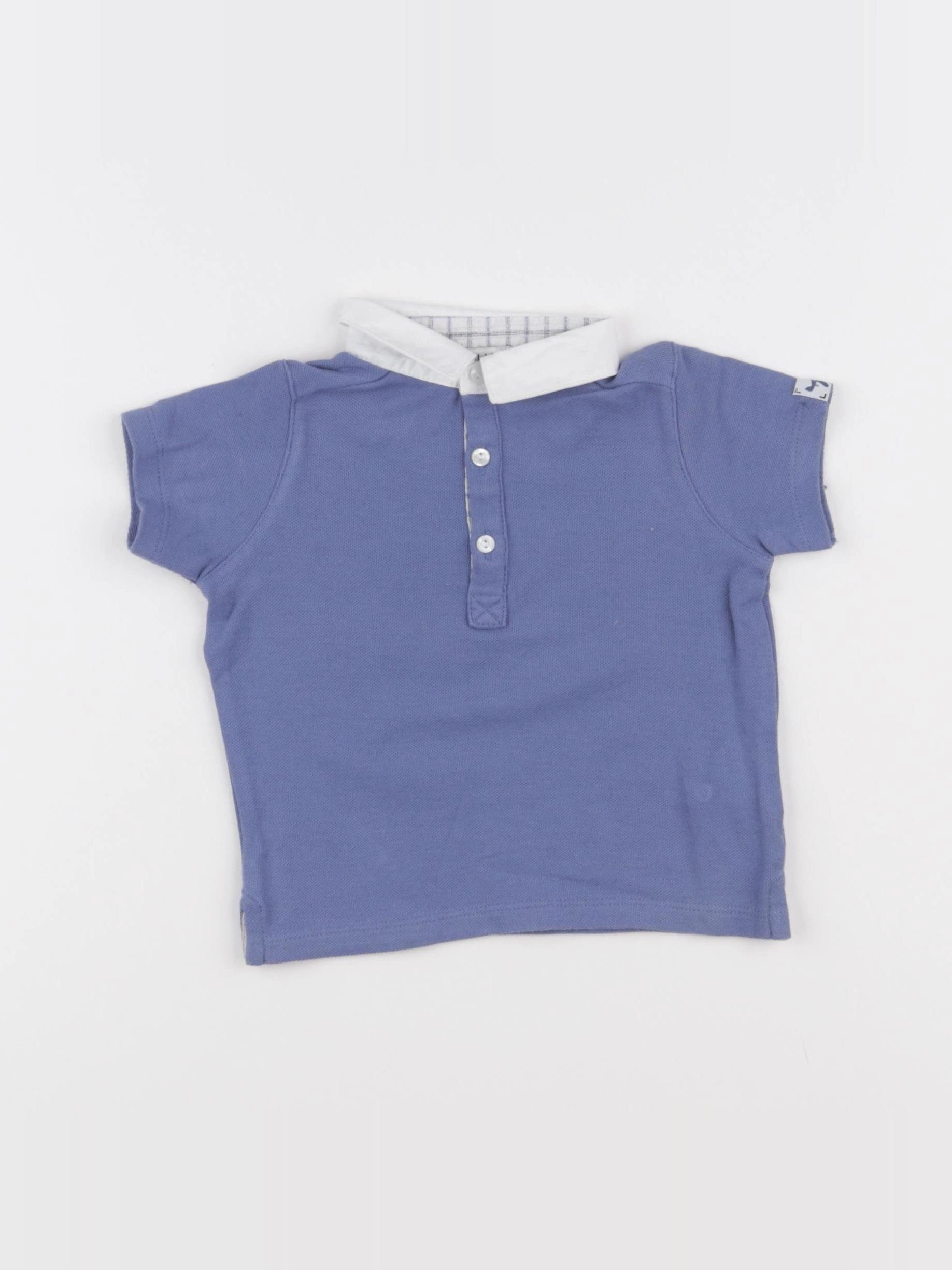 Cyrillus - polo bleu - 9 mois