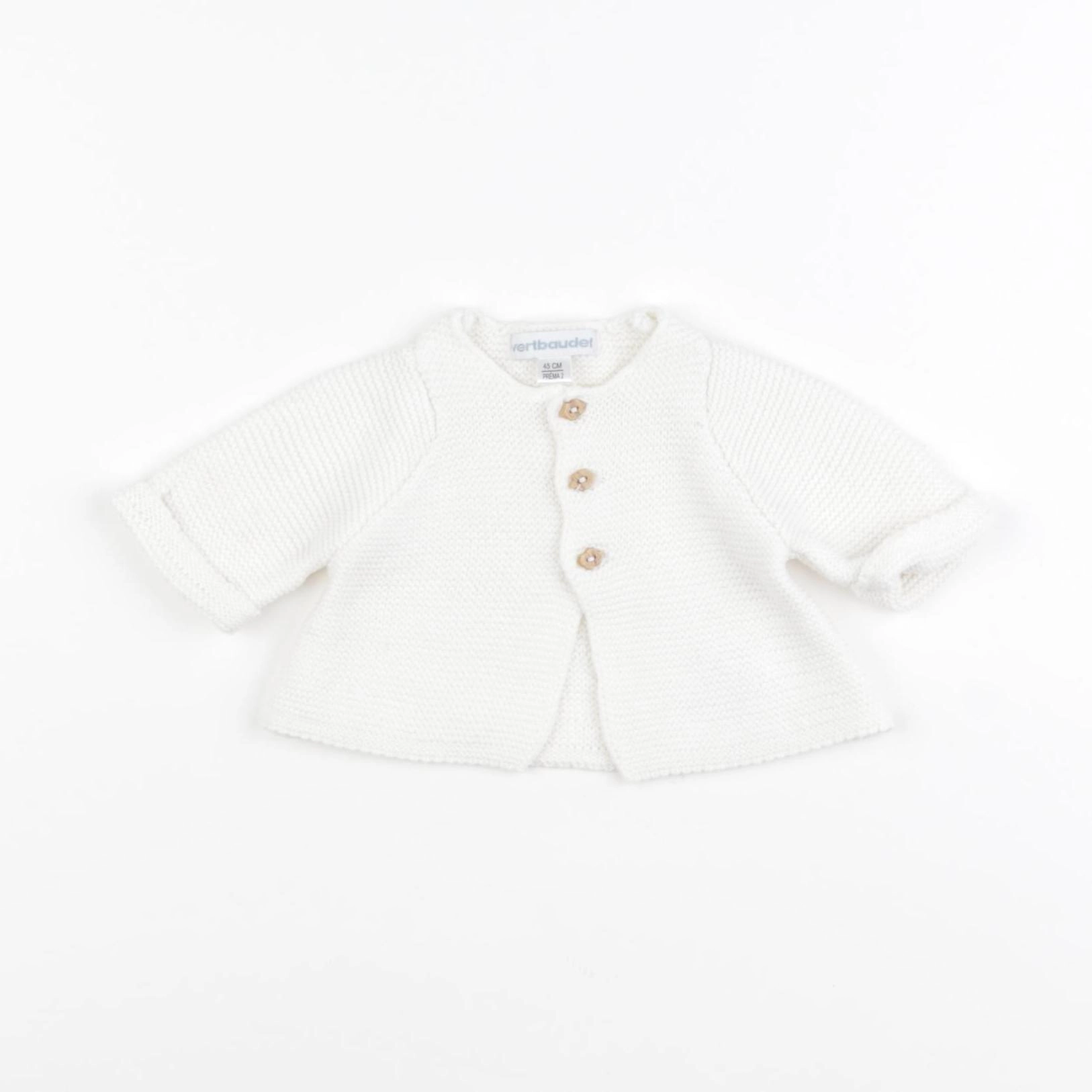 Vertbaudet - gilet blanc - Prématuré