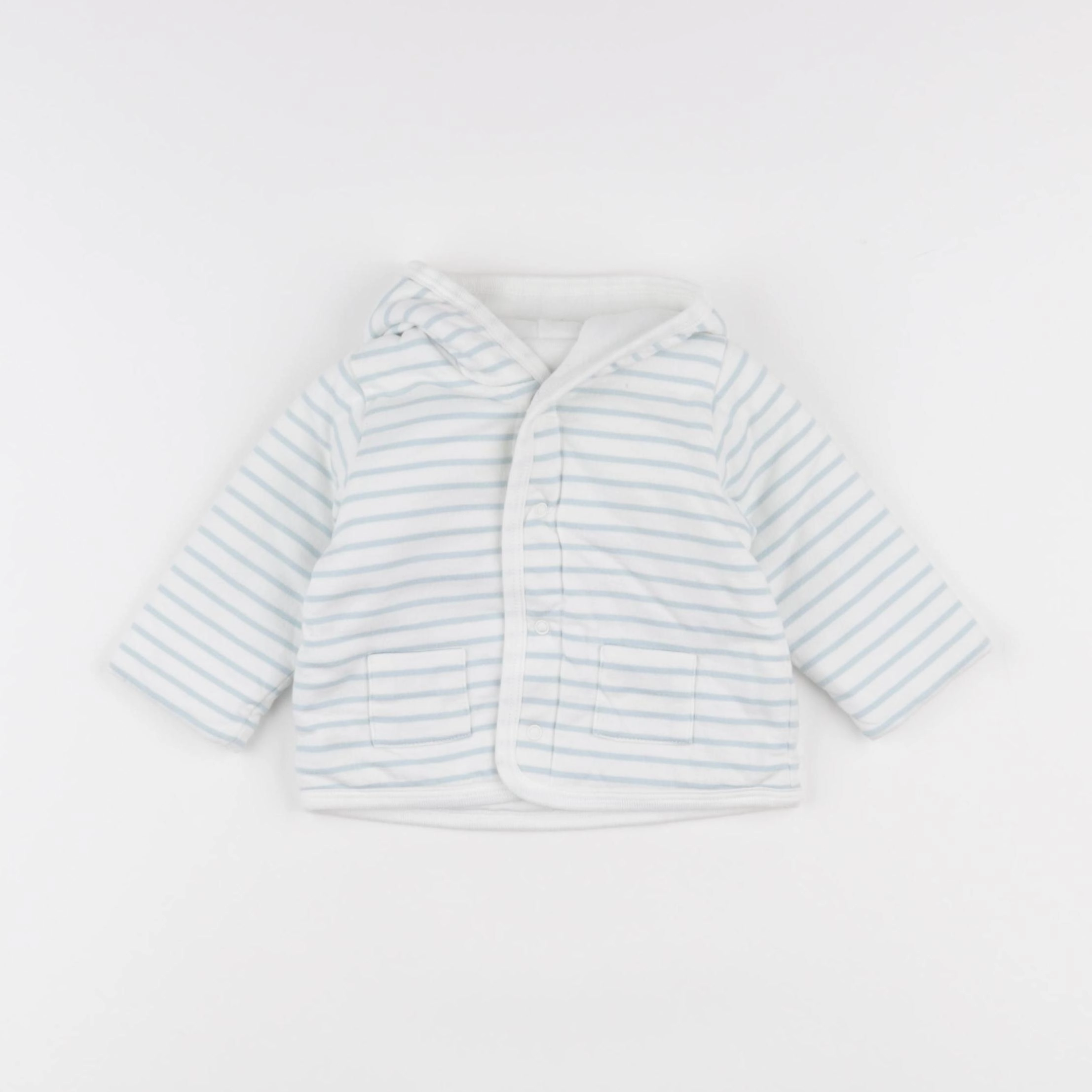 Petit Bateau - veste blanc, bleu - 3 mois