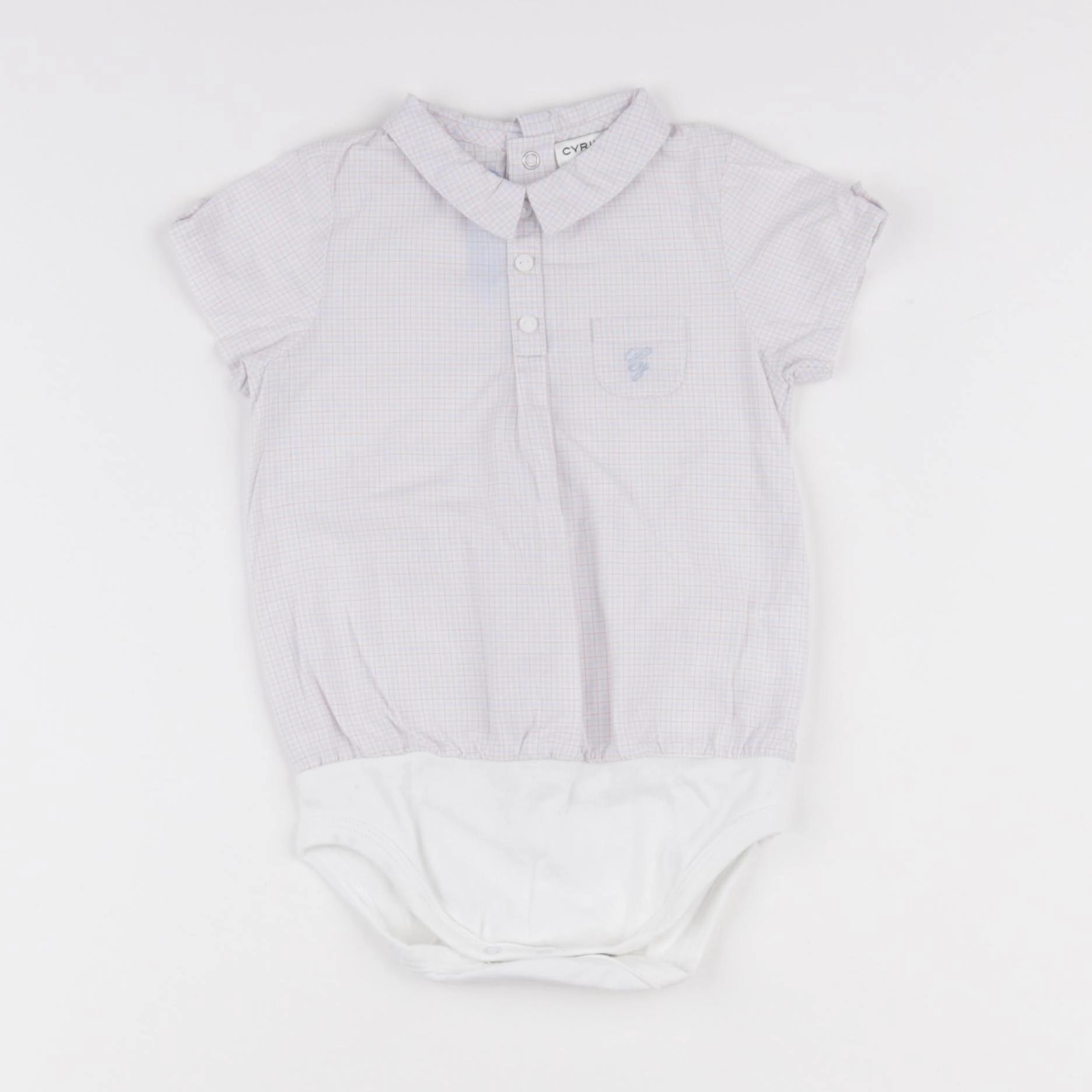 Cyrillus - body tee-shirt bleu - 6 mois
