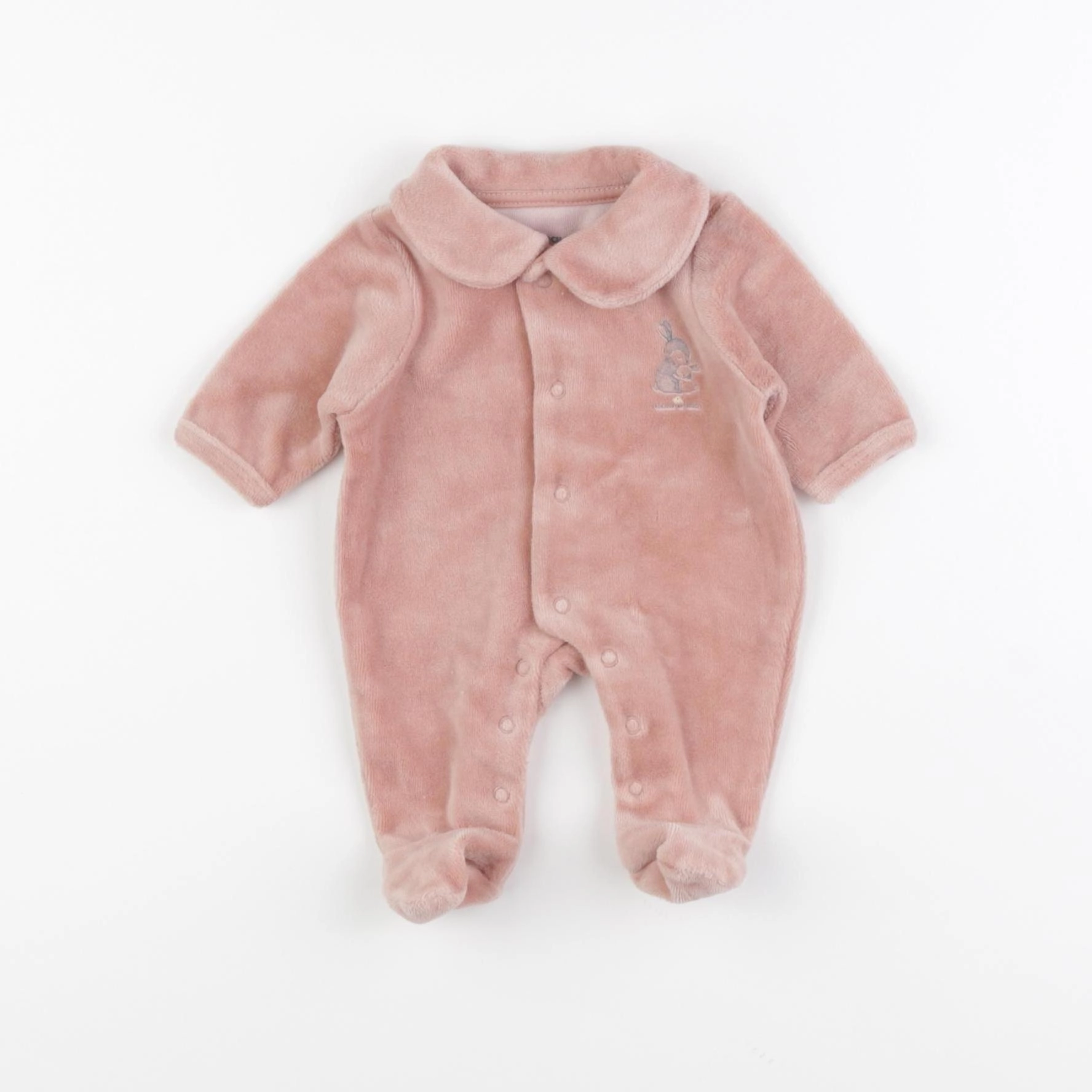 Vertbaudet - pyjama velours rose - Prématuré