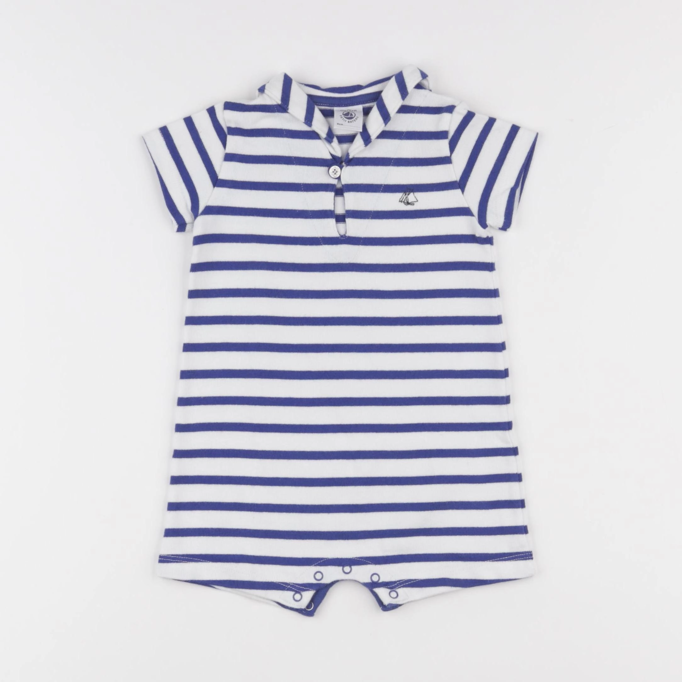 Petit Bateau - combinaison bleu - 12 mois