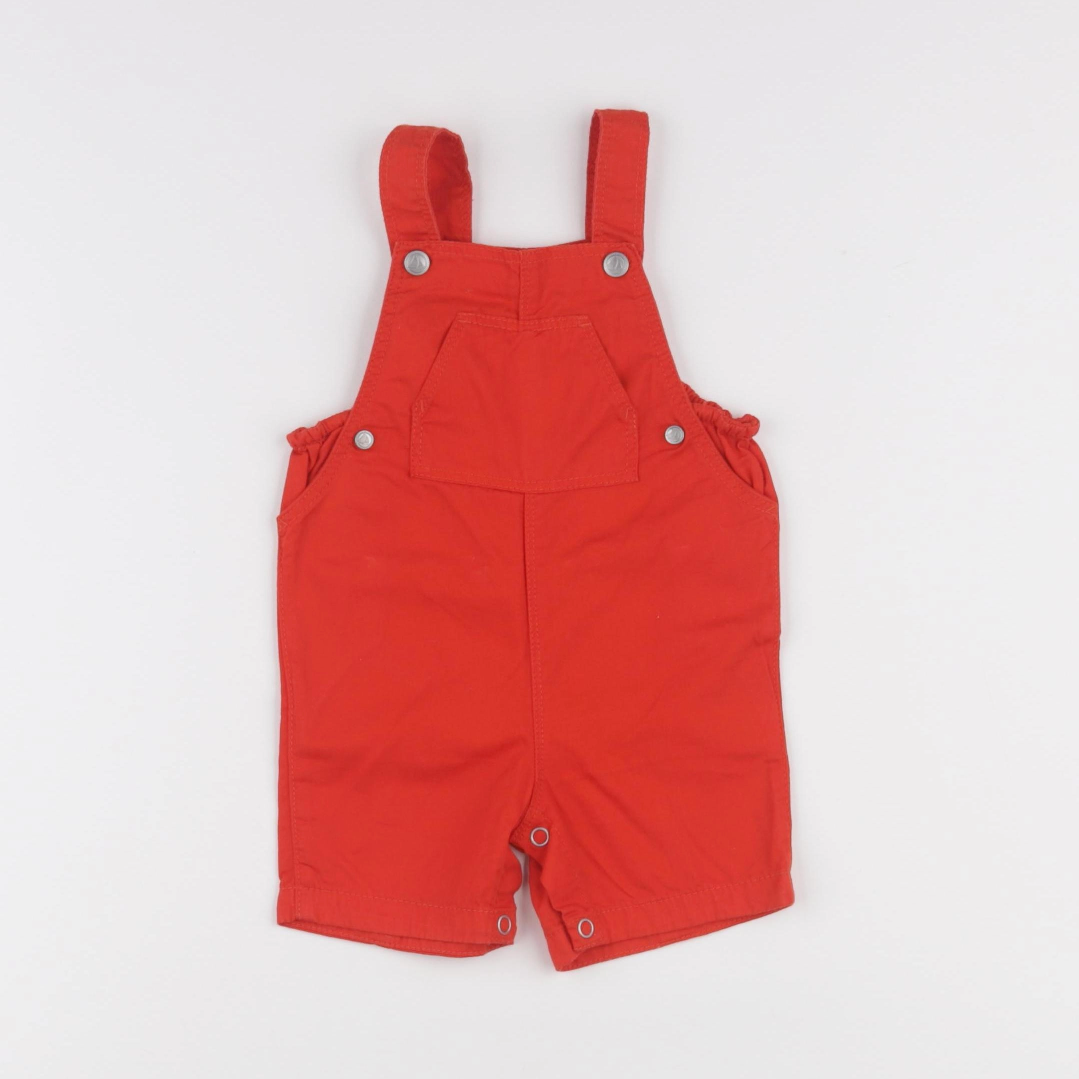 Petit Bateau - salopette rouge - 6 mois
