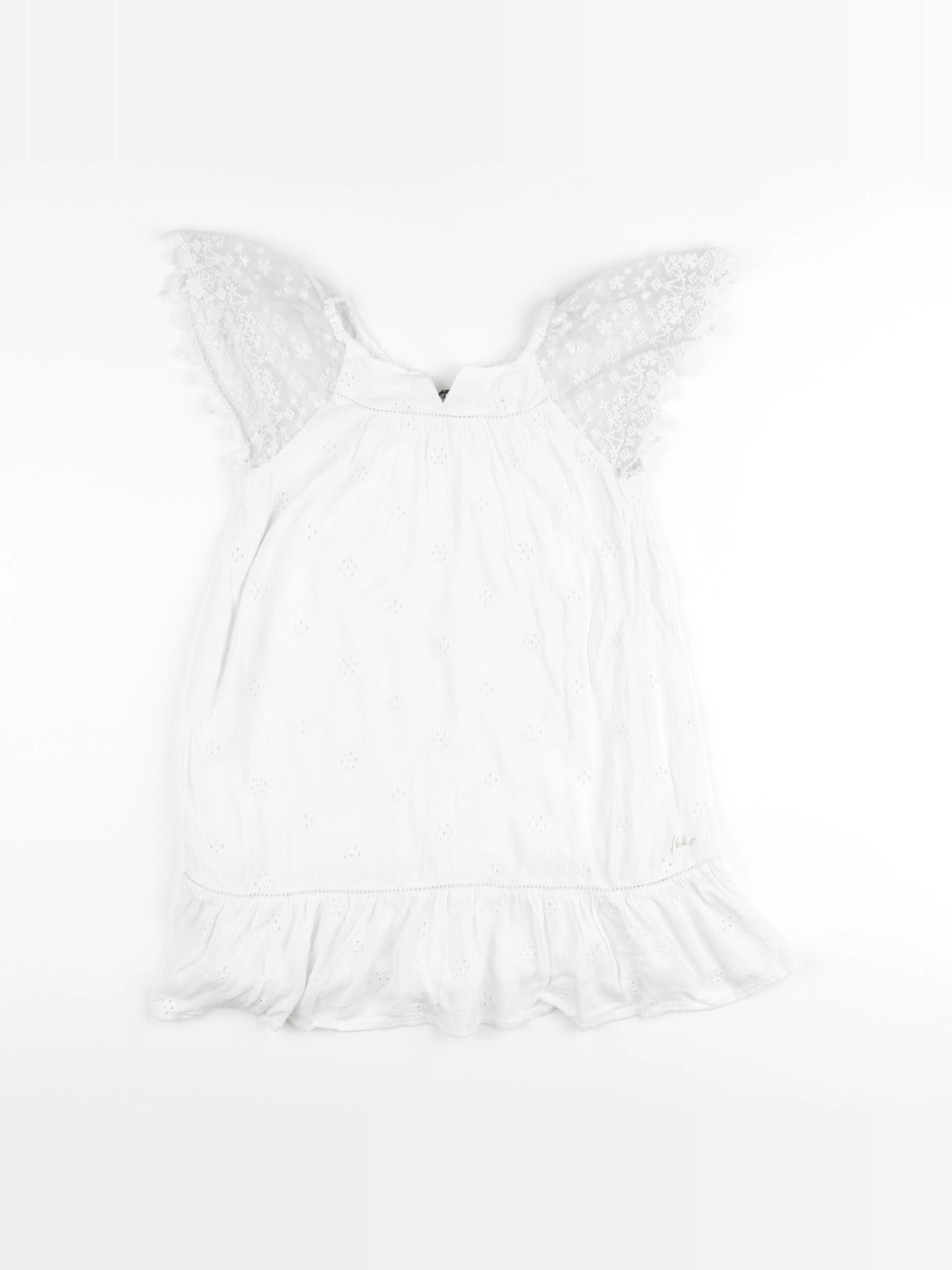 IKKS - robe blanc - 8 ans