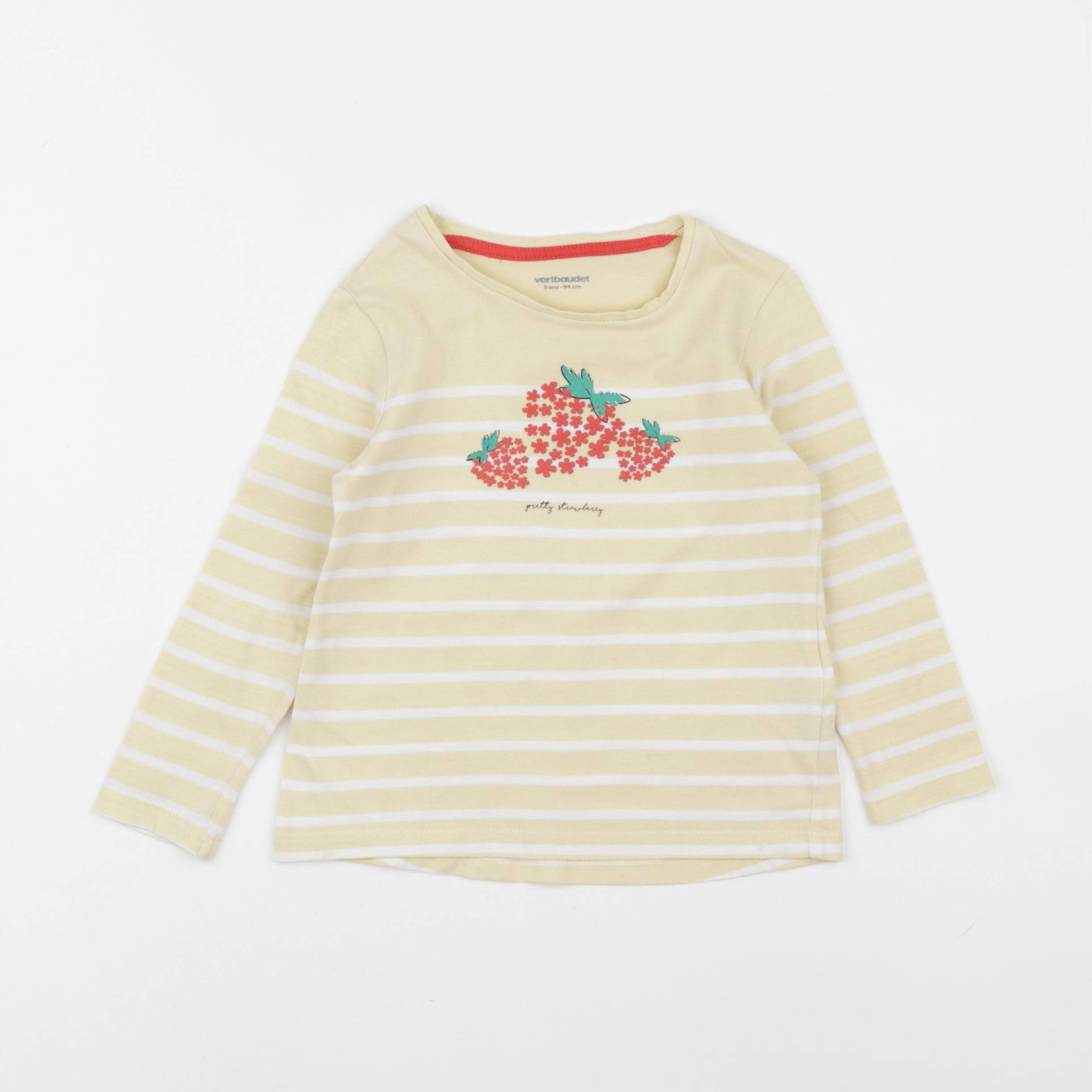 Vertbaudet - tee-shirt jaune - 3 ans