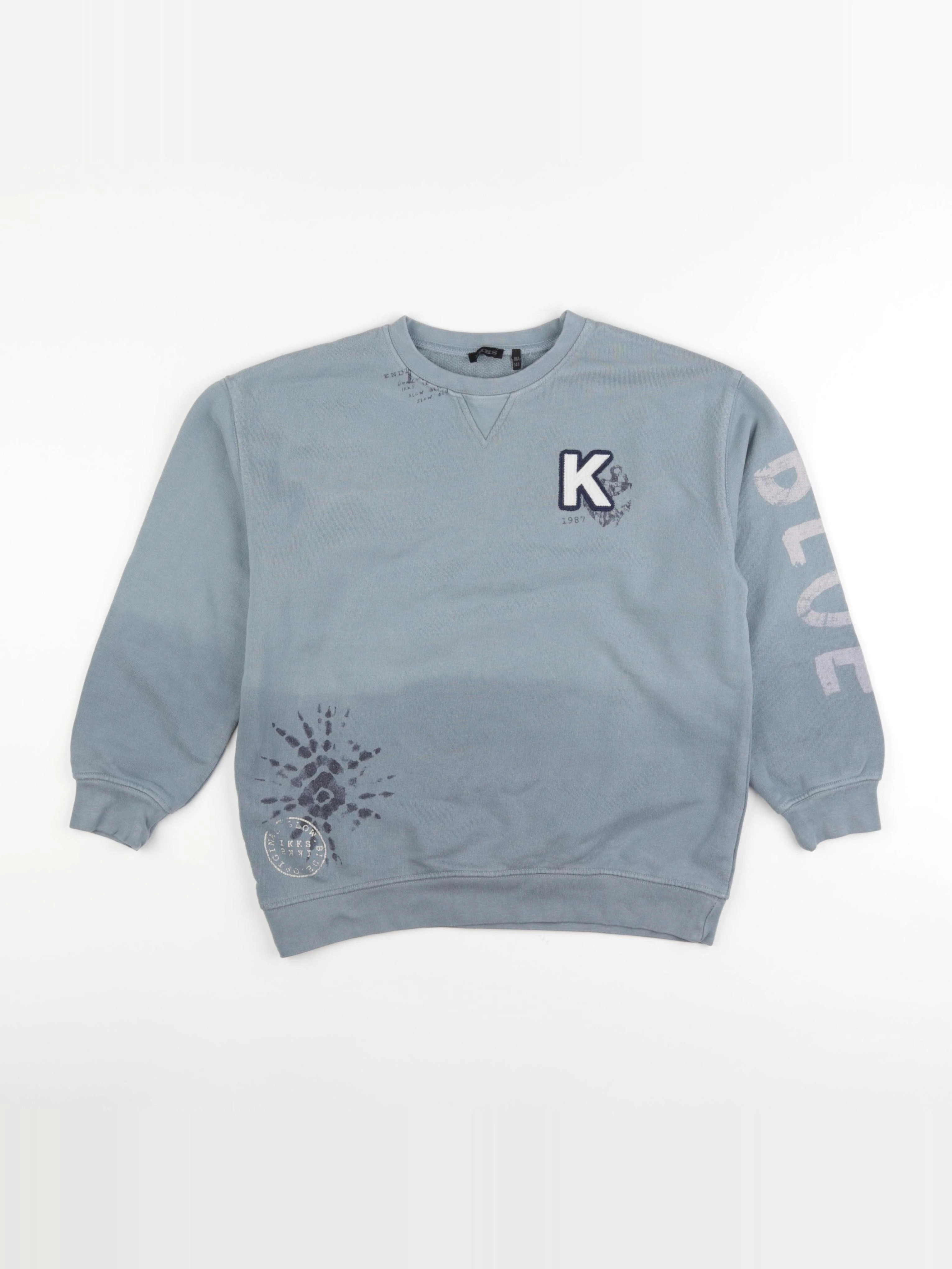 IKKS - sweat bleu - 10 ans