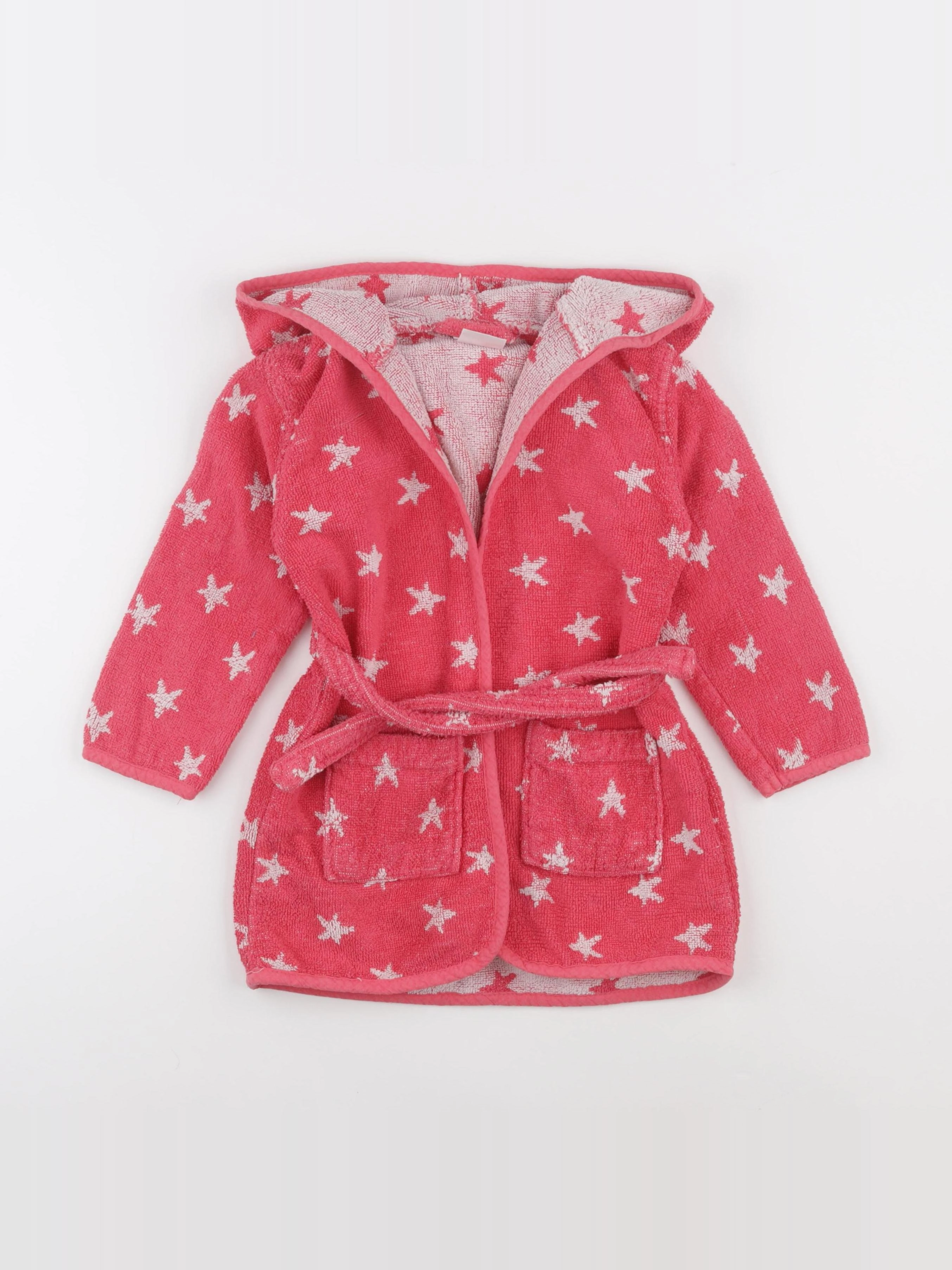 Vertbaudet - peignoir rose, rouge - 4 ans