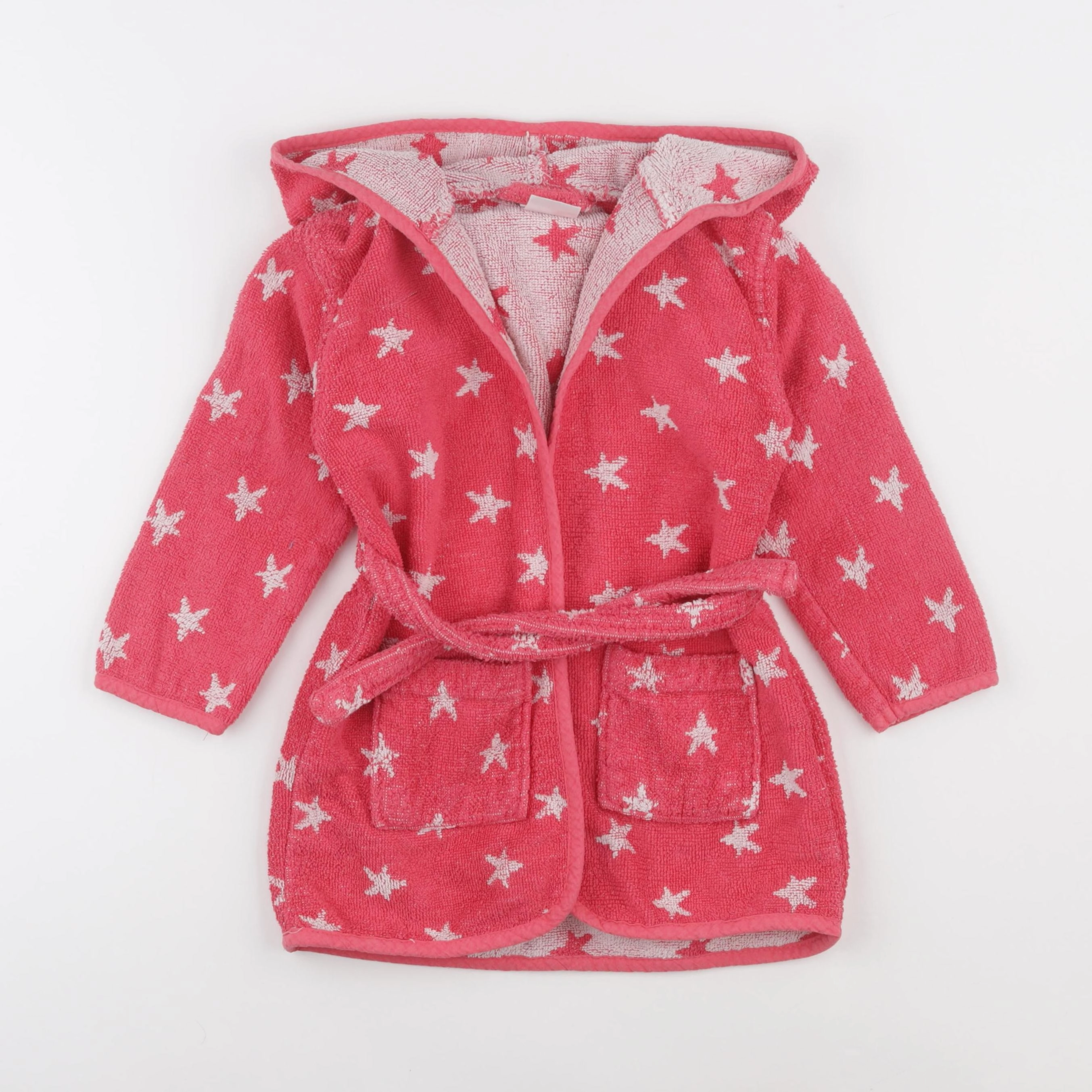 Vertbaudet - peignoir rose, rouge - 4 ans