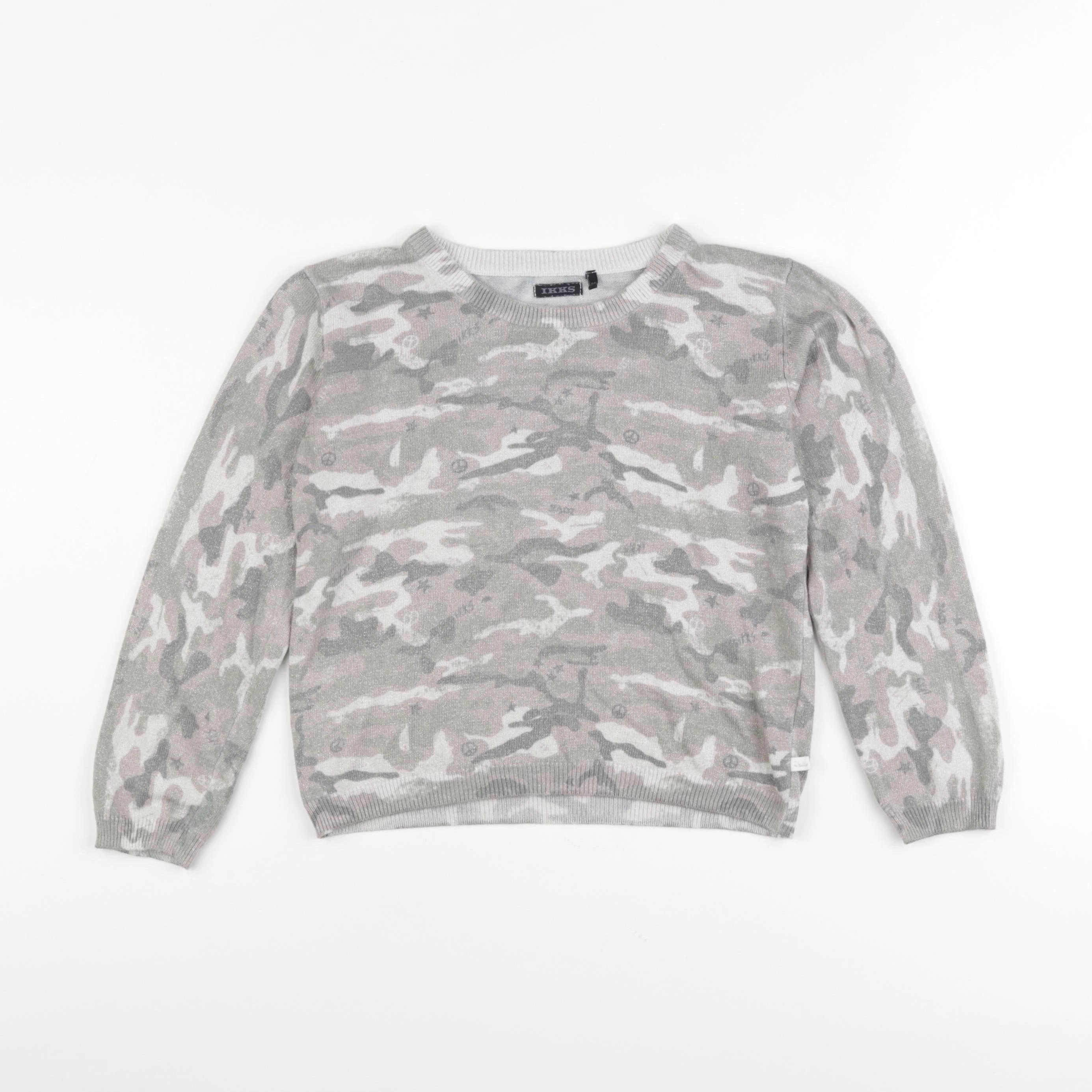 IKKS - pull beige, vert - 8 ans