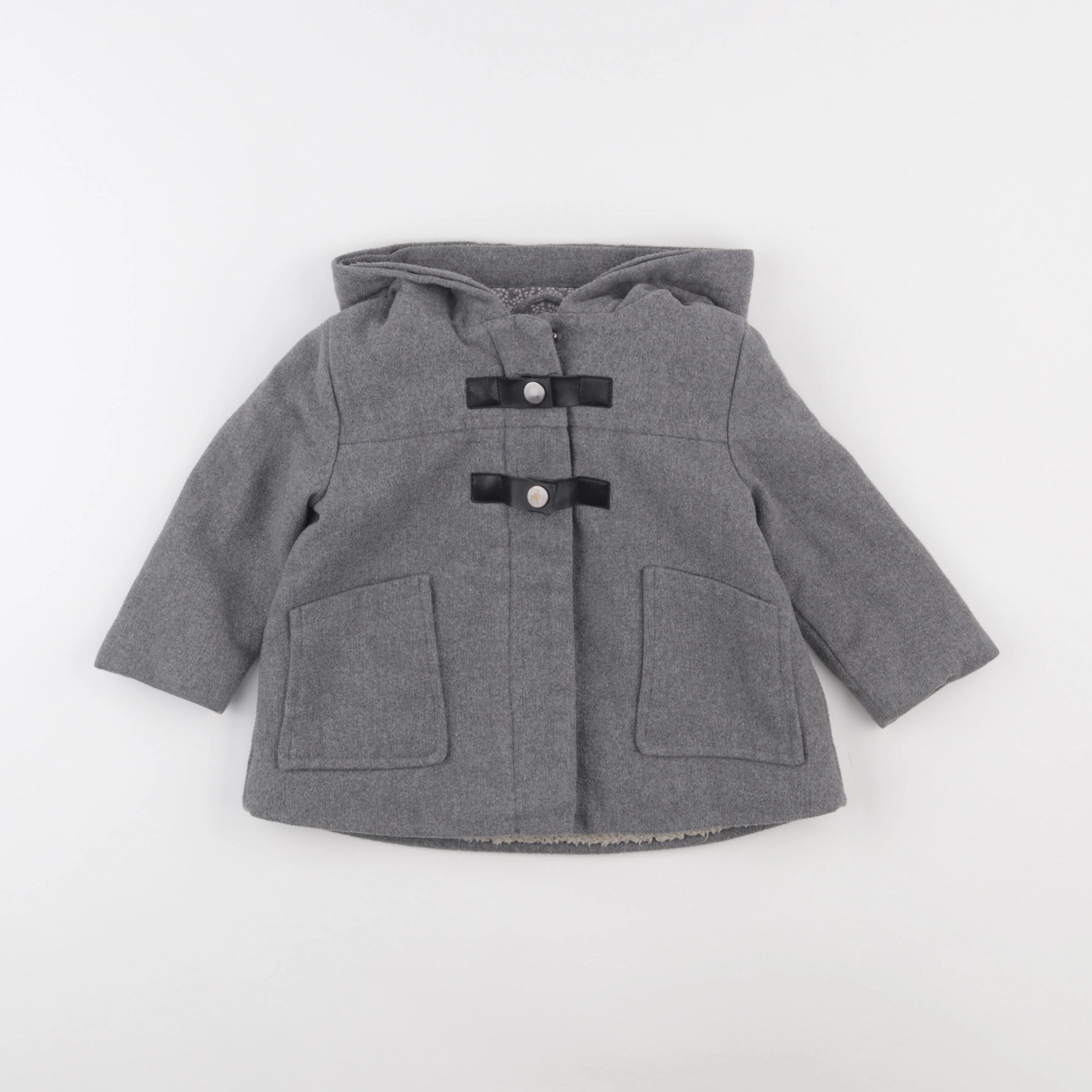 Vertbaudet - manteau gris - 2 ans