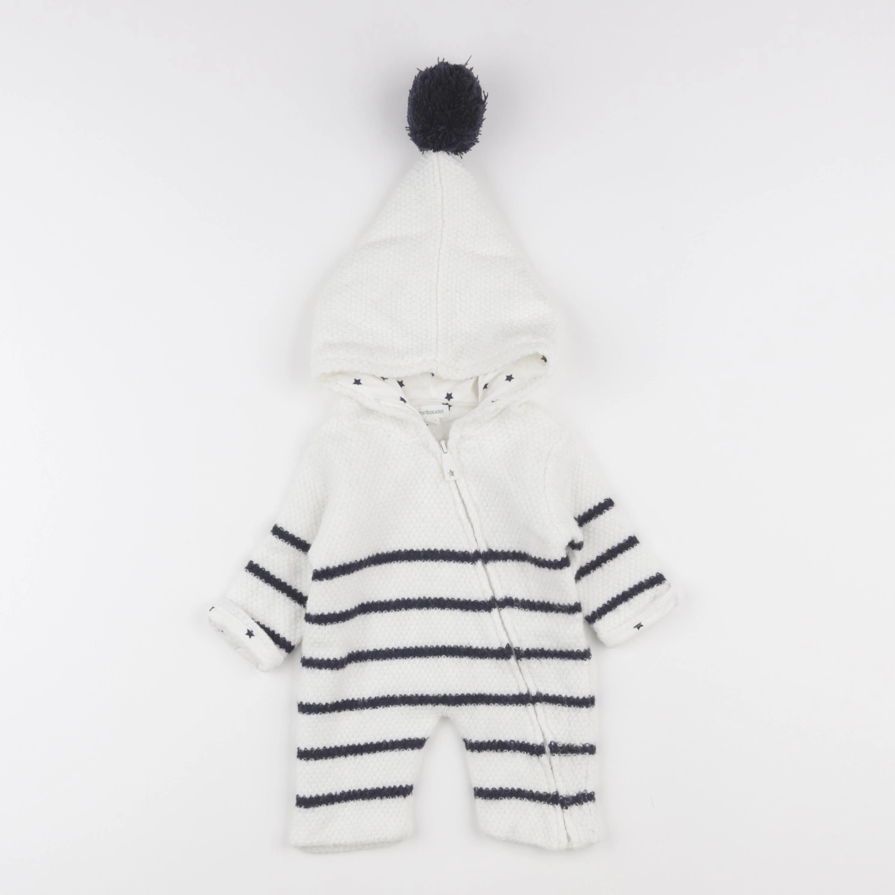 Vertbaudet - combinaison blanc - 1 mois